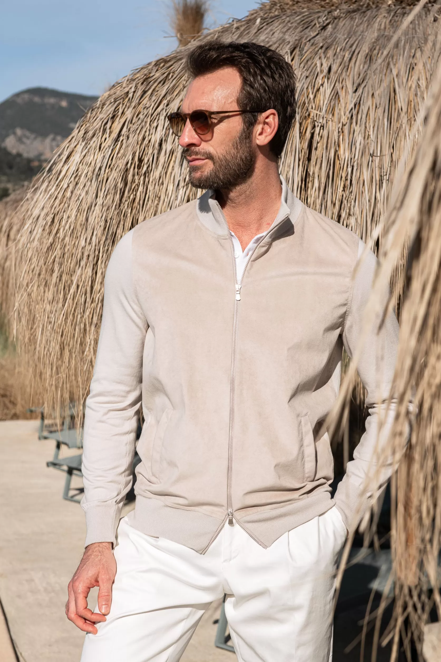 Blouson Aviateur En Alcantara – Made In Italy>Pini Parma Clearance