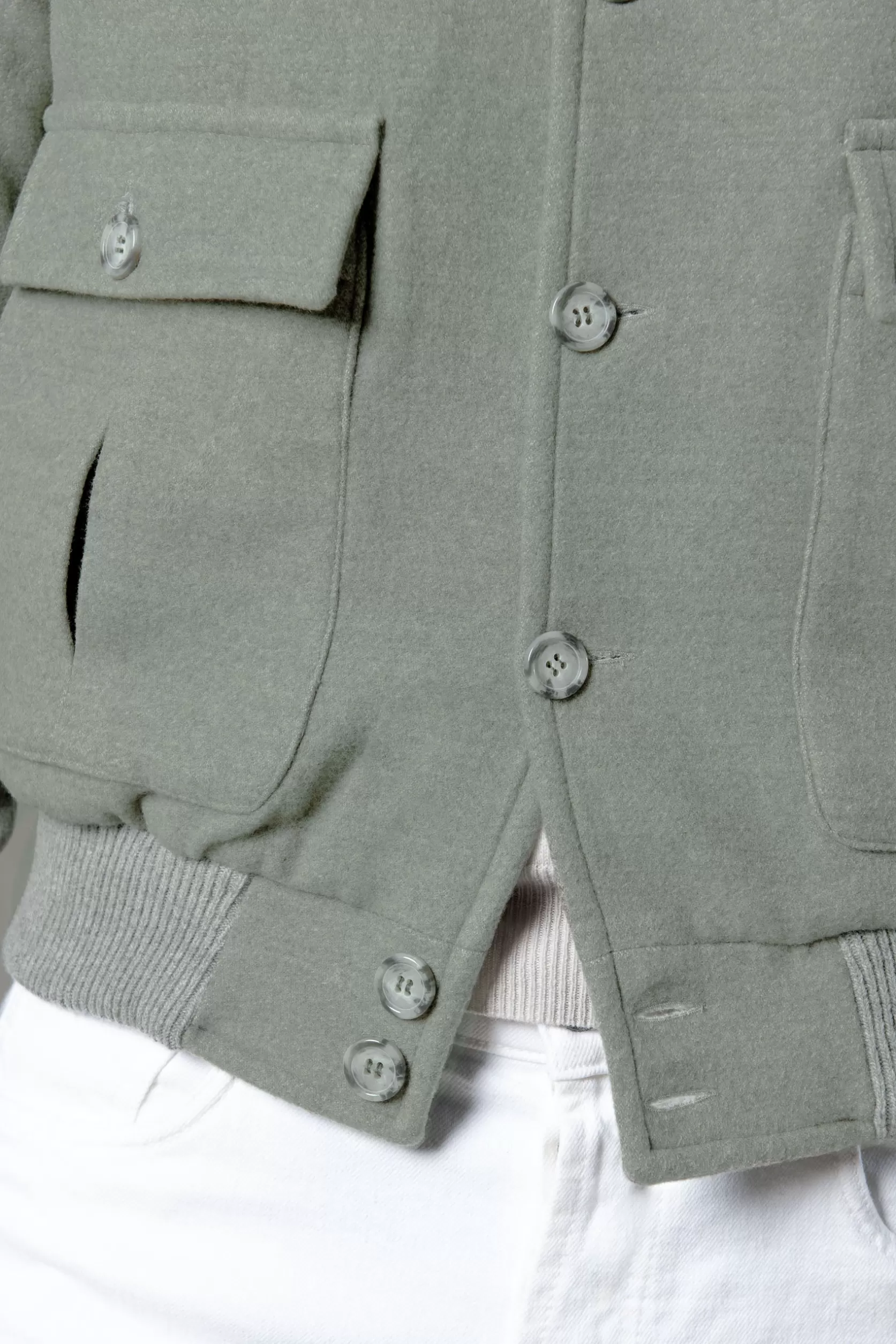 Blouson Aviateur En Flanelle De Laine Super 180's – Made In Italy>Pini Parma Cheap