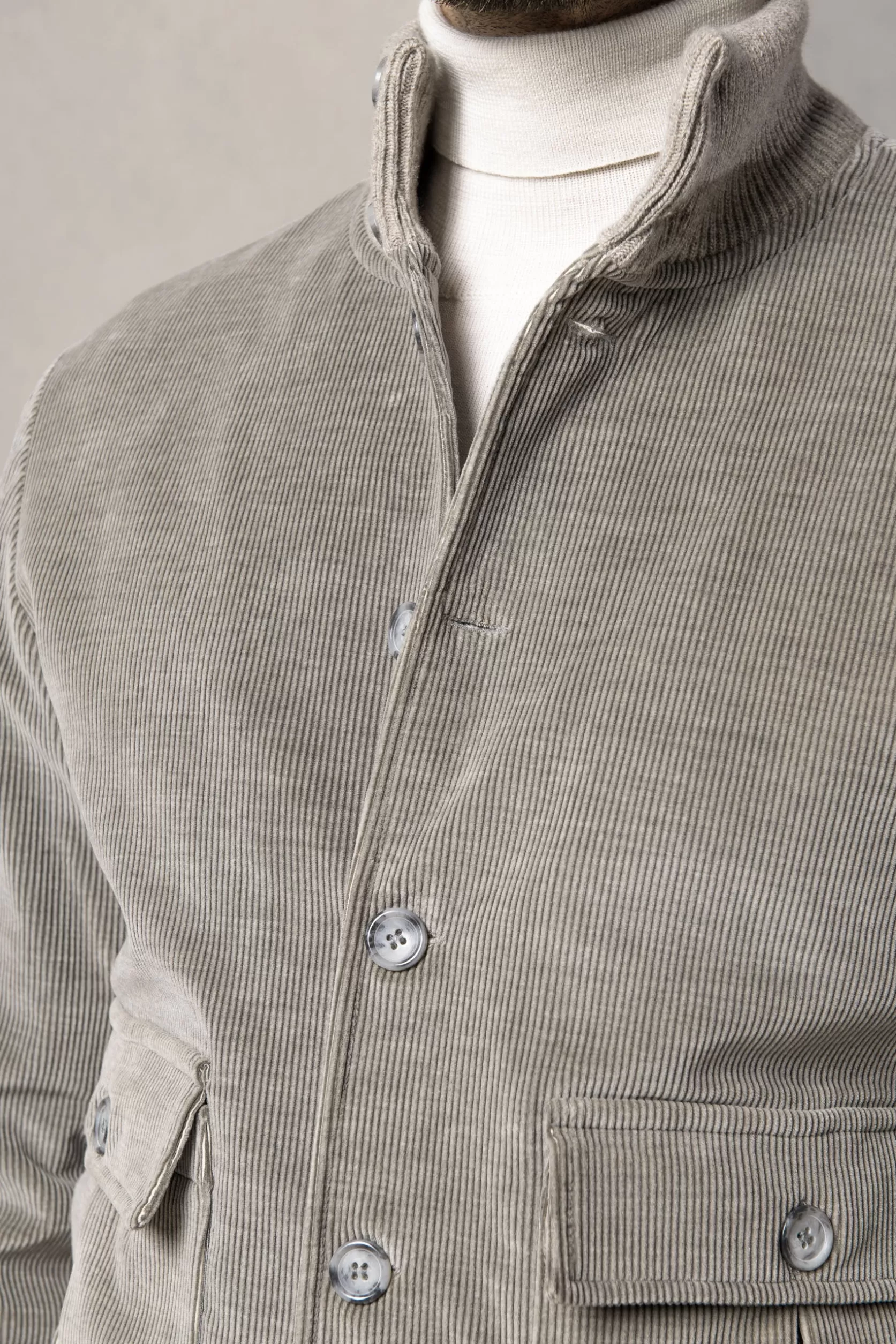 Blouson Aviateur En Velours Côtelé – Made In Italy>Pini Parma Shop