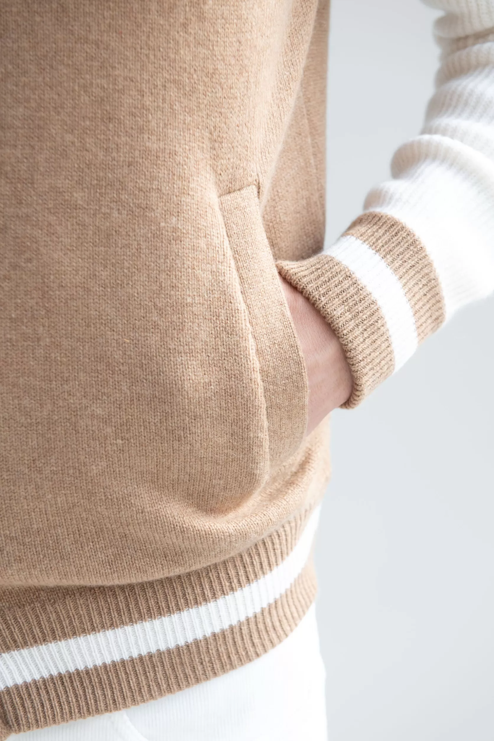 Bomber Universitaire En Tricot - Made In Italy>Pini Parma Store