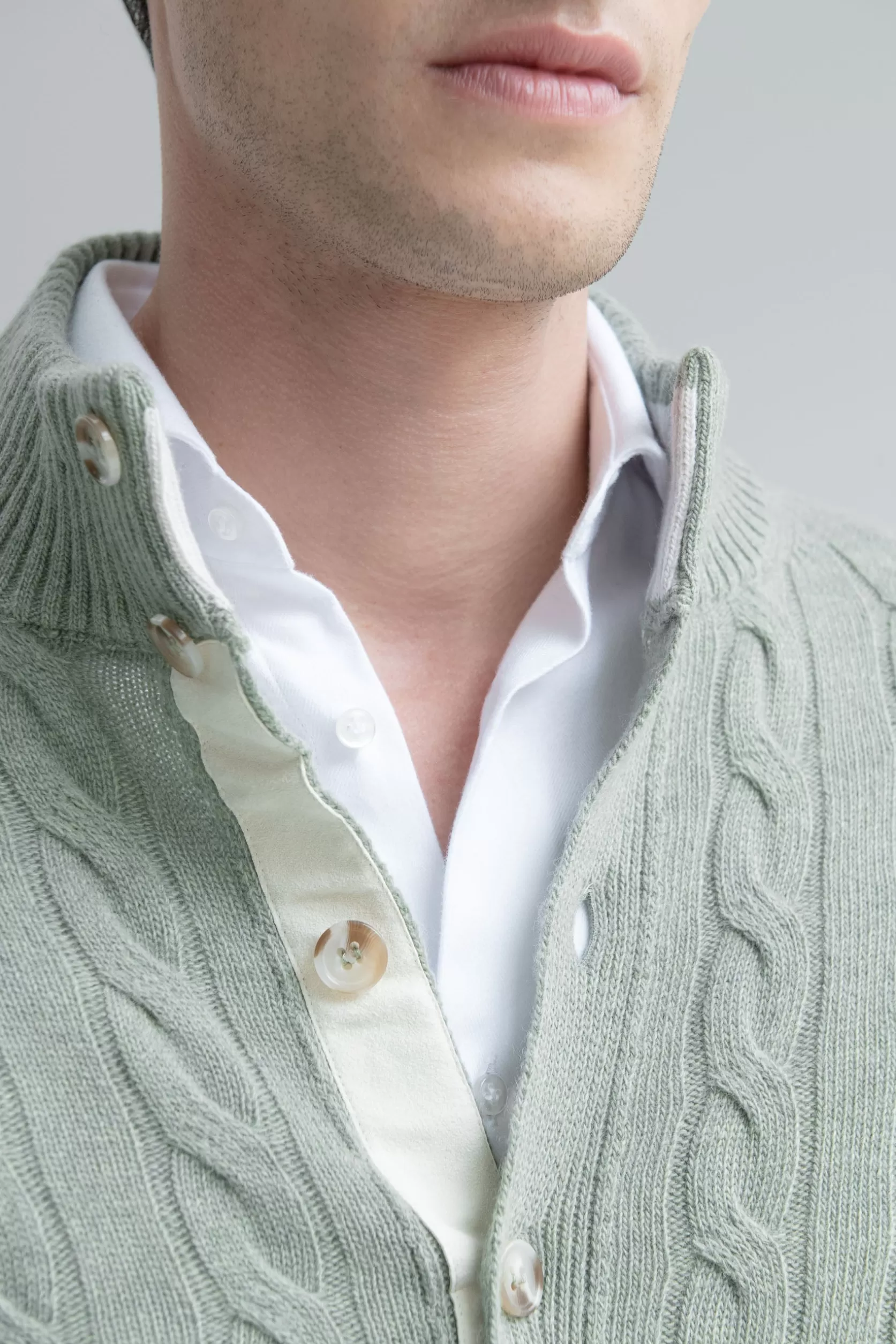 Cardigan En Maille Torsadée – Made In Italy>Pini Parma Cheap