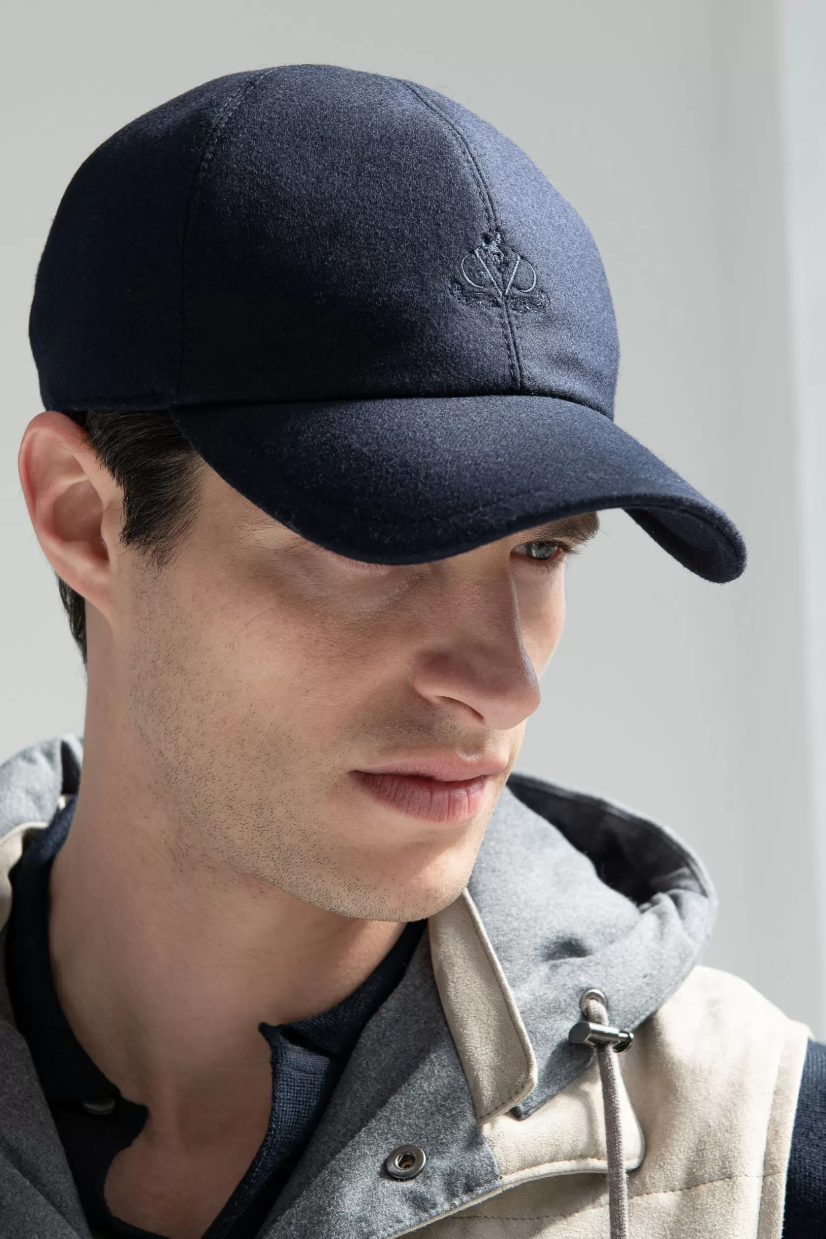 Casquette De Baseball En Flanelle e - Made In Italy>Pini Parma Clearance