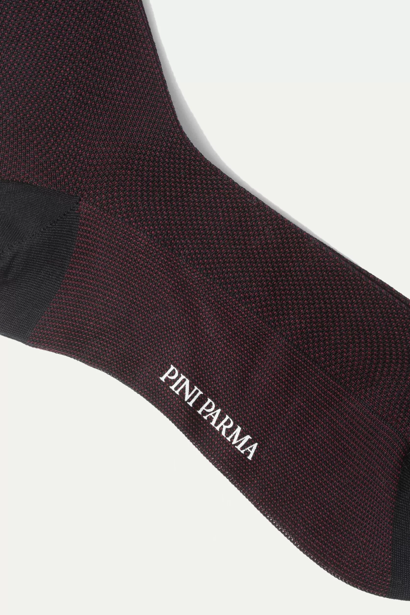 Chaussettes Courtes à Motifs Bordeaux - Made In Italy>Pini Parma Fashion
