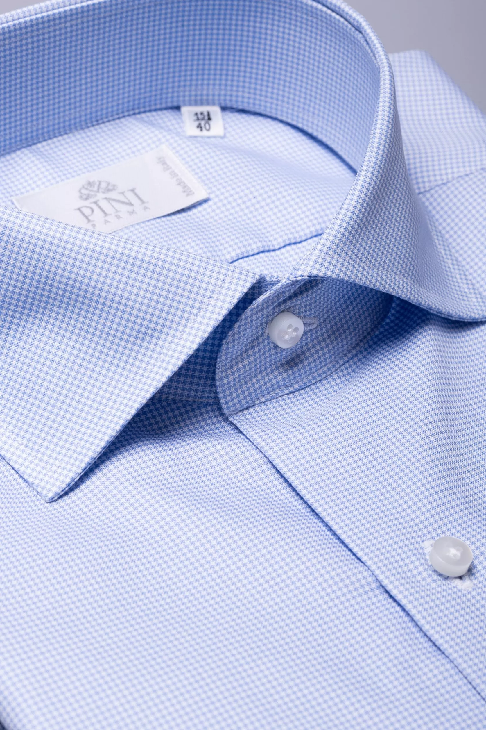 Chemise à Motif Pied-de-poule - Made In Italy>Pini Parma Best Sale