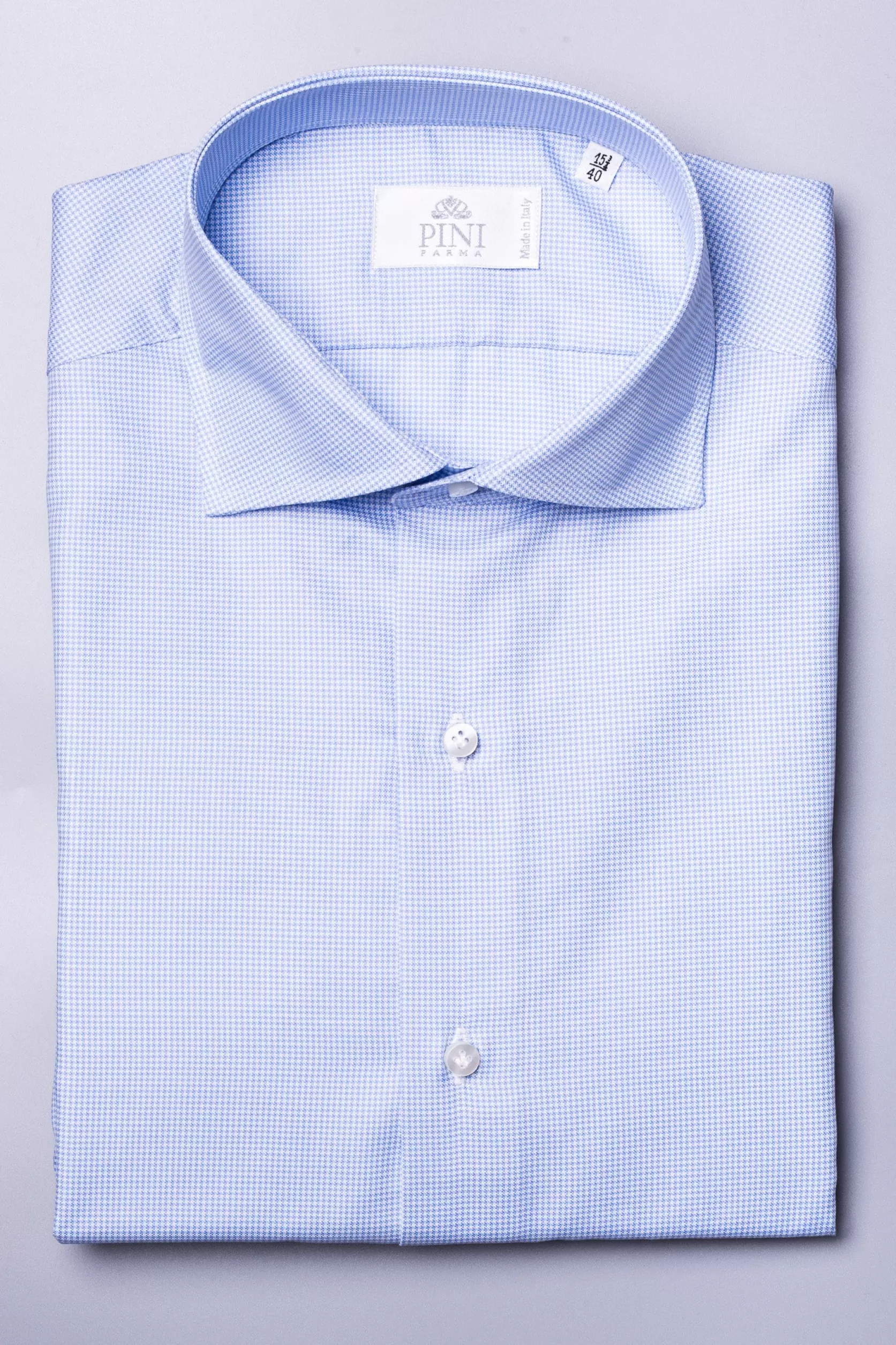 Chemise à Motif Pied-de-poule - Made In Italy>Pini Parma Best Sale