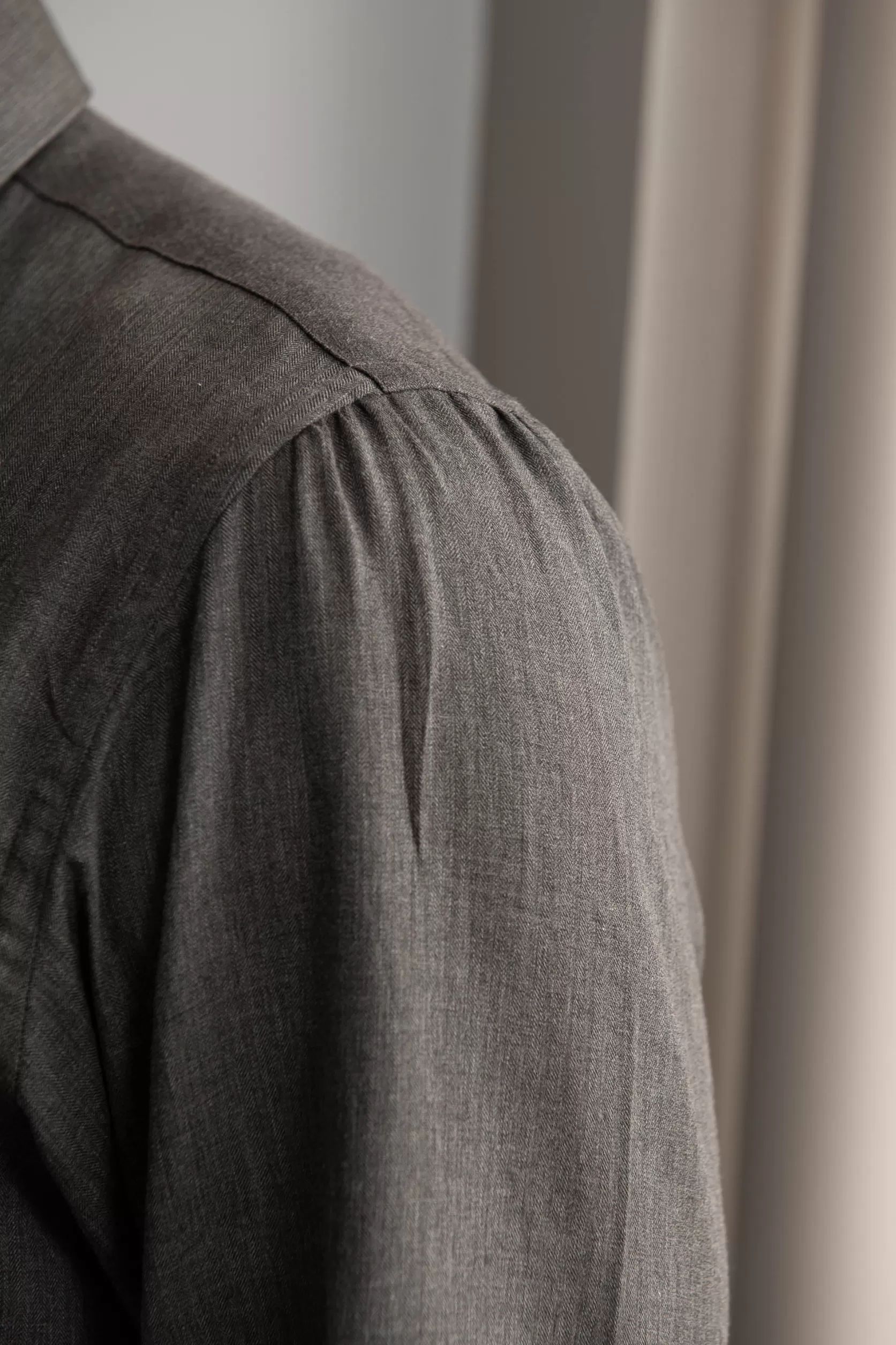 Chemise Boutonnée En Coton Brossé Gris - Made In Italy>Pini Parma Best