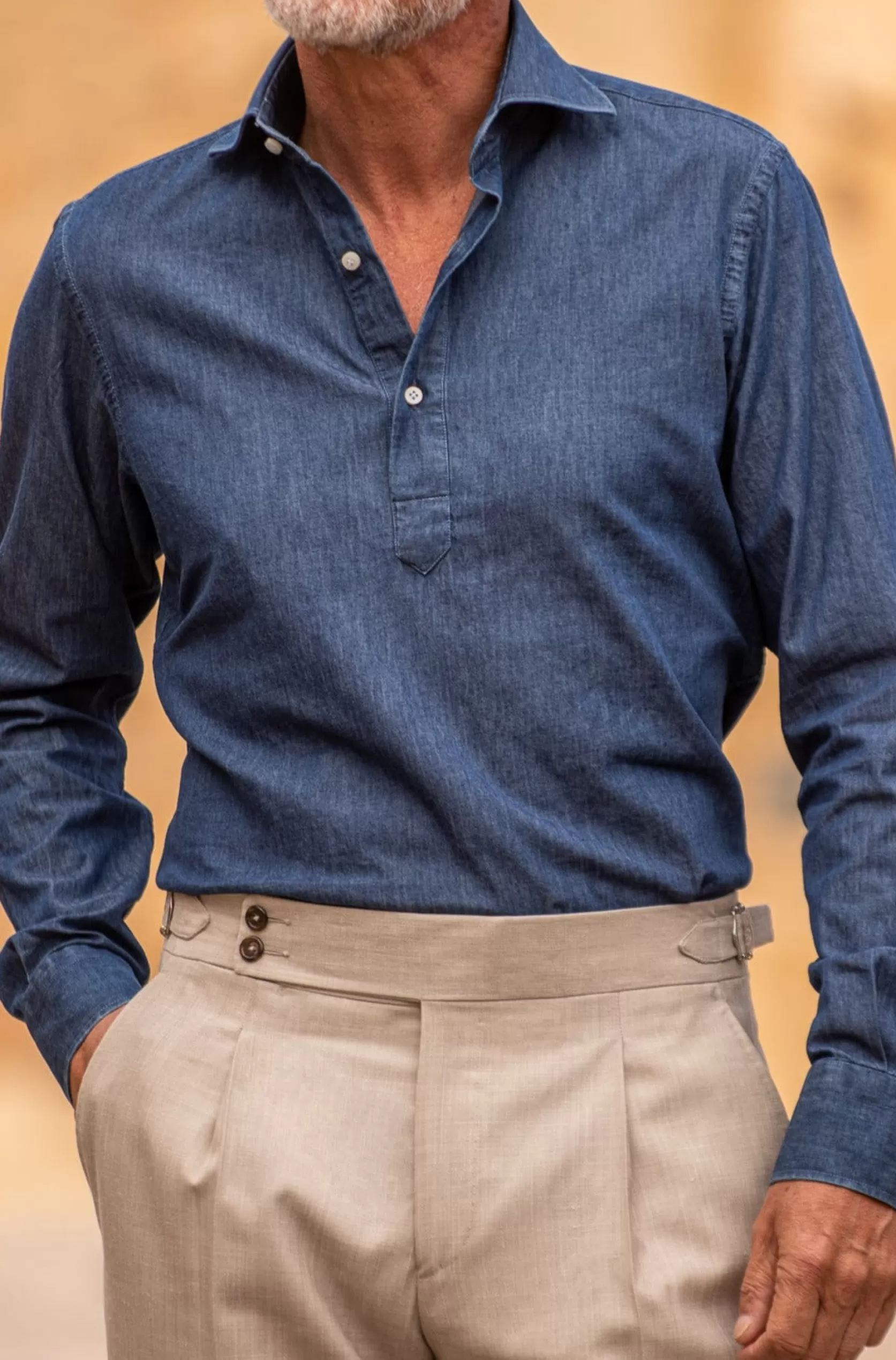 Chemise En Jean à Enfiler - Made In Italy>Pini Parma Online