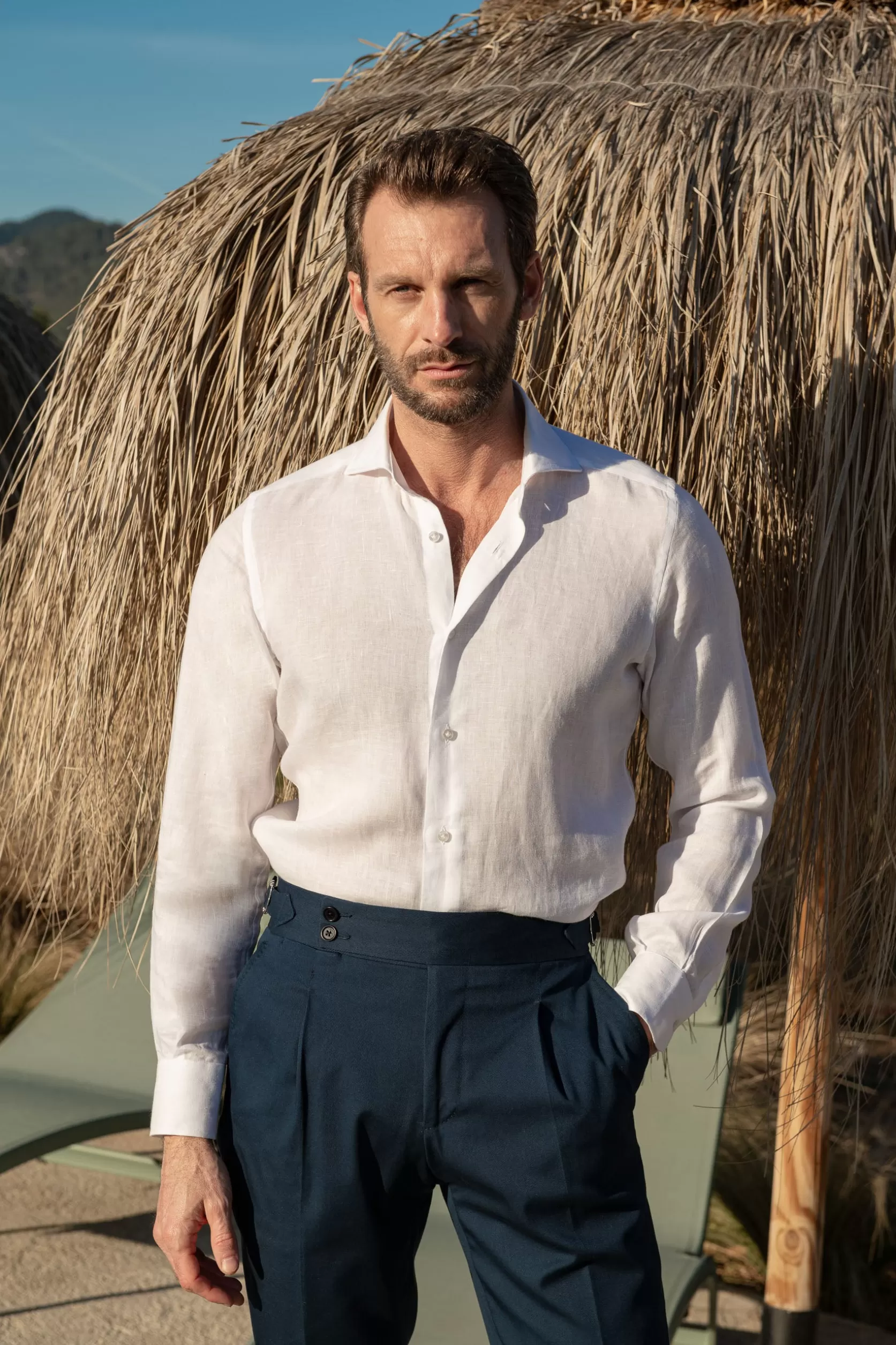 Chemise En Lin - Made In Italy>Pini Parma New