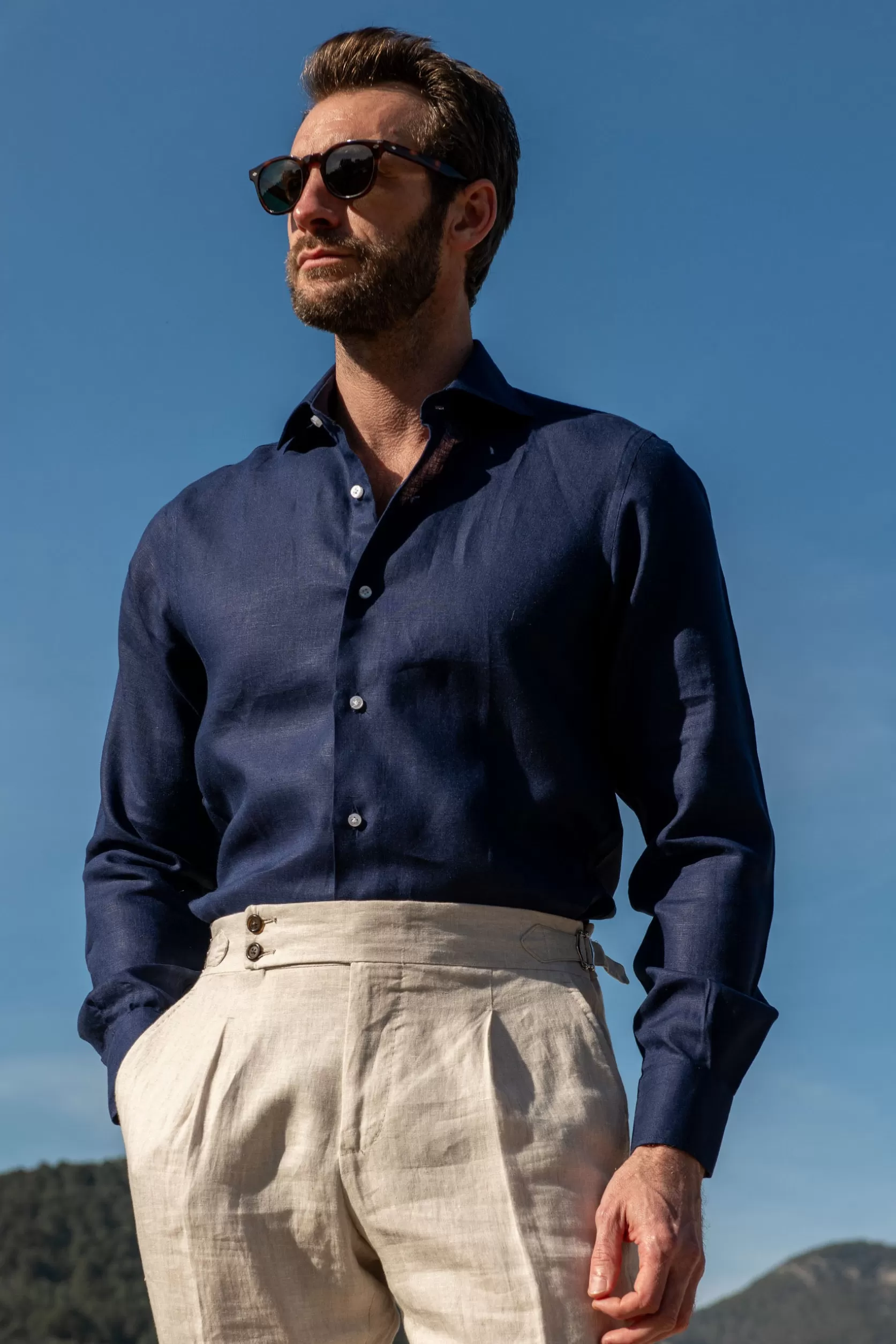 Chemise En Lin - Made In Italy>Pini Parma Discount
