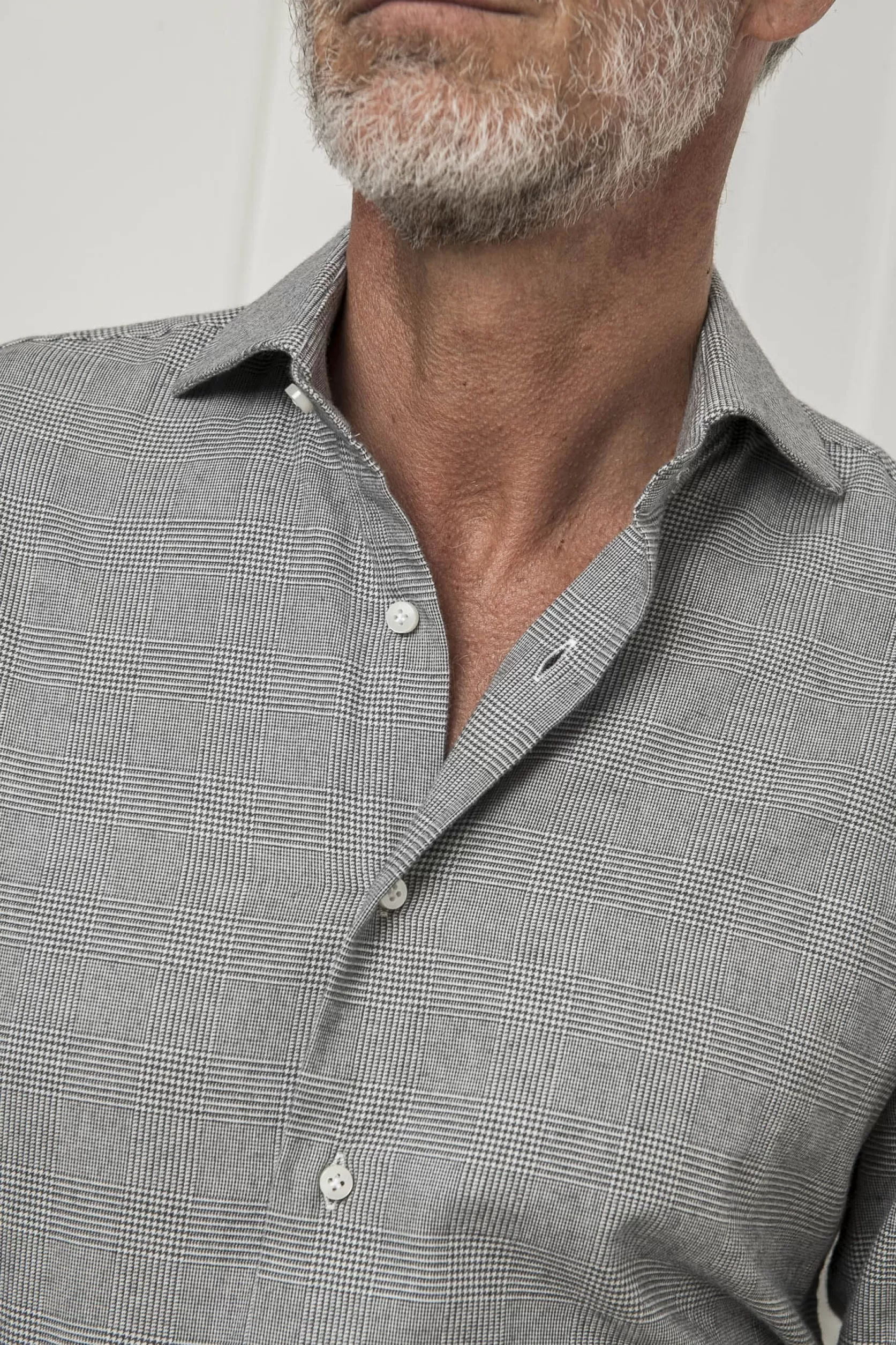 Chemise Prince De Galles Grise - Made In Italy>Pini Parma Cheap