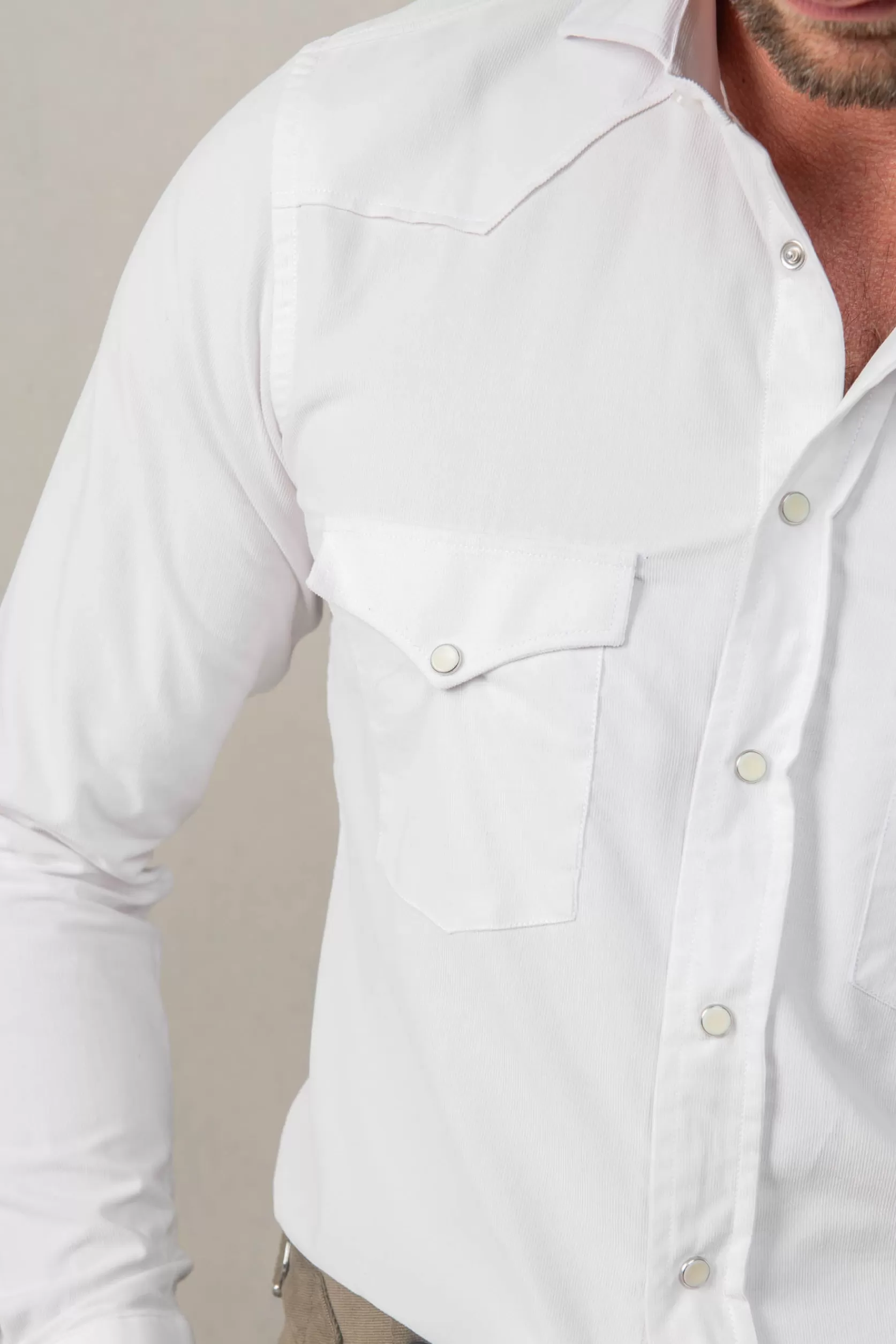 Chemise Western he Effet Velours - Made In Italy>Pini Parma Sale