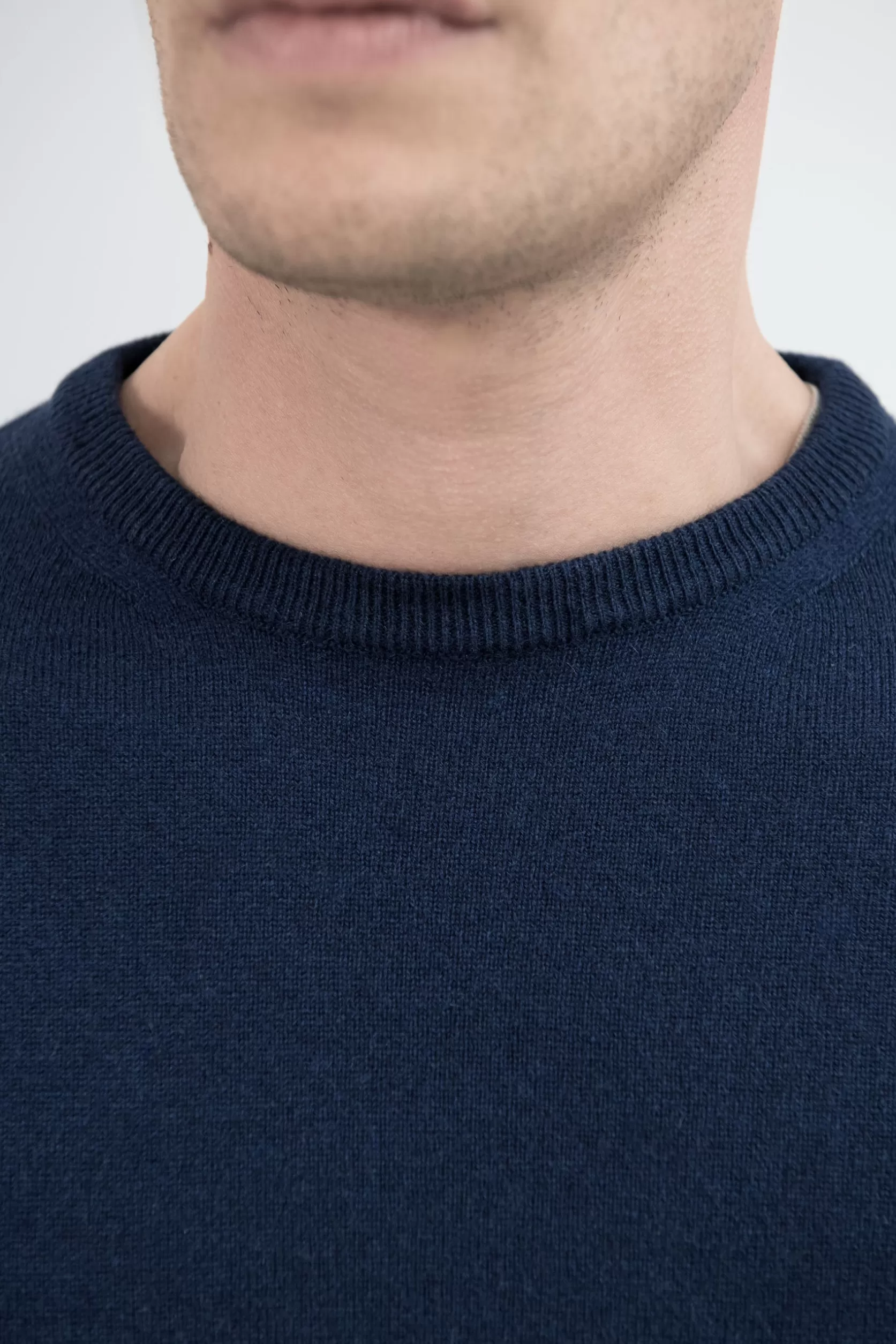 Col Rond En Cachemire Bleu – Fabriqué En Italie>Pini Parma Sale