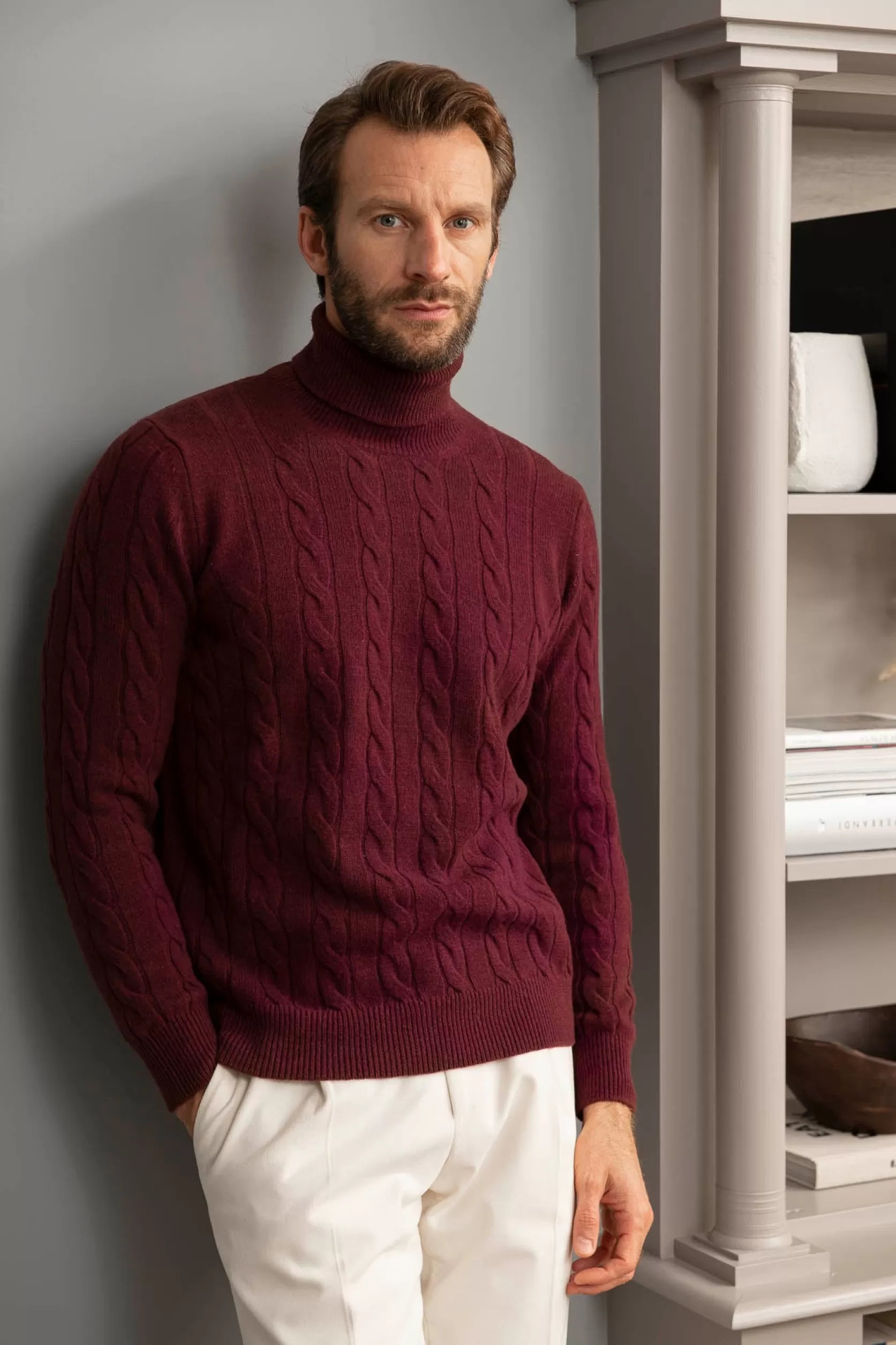 Col Roulé Bordeaux – Fabriqué En Italie>Pini Parma Best Sale