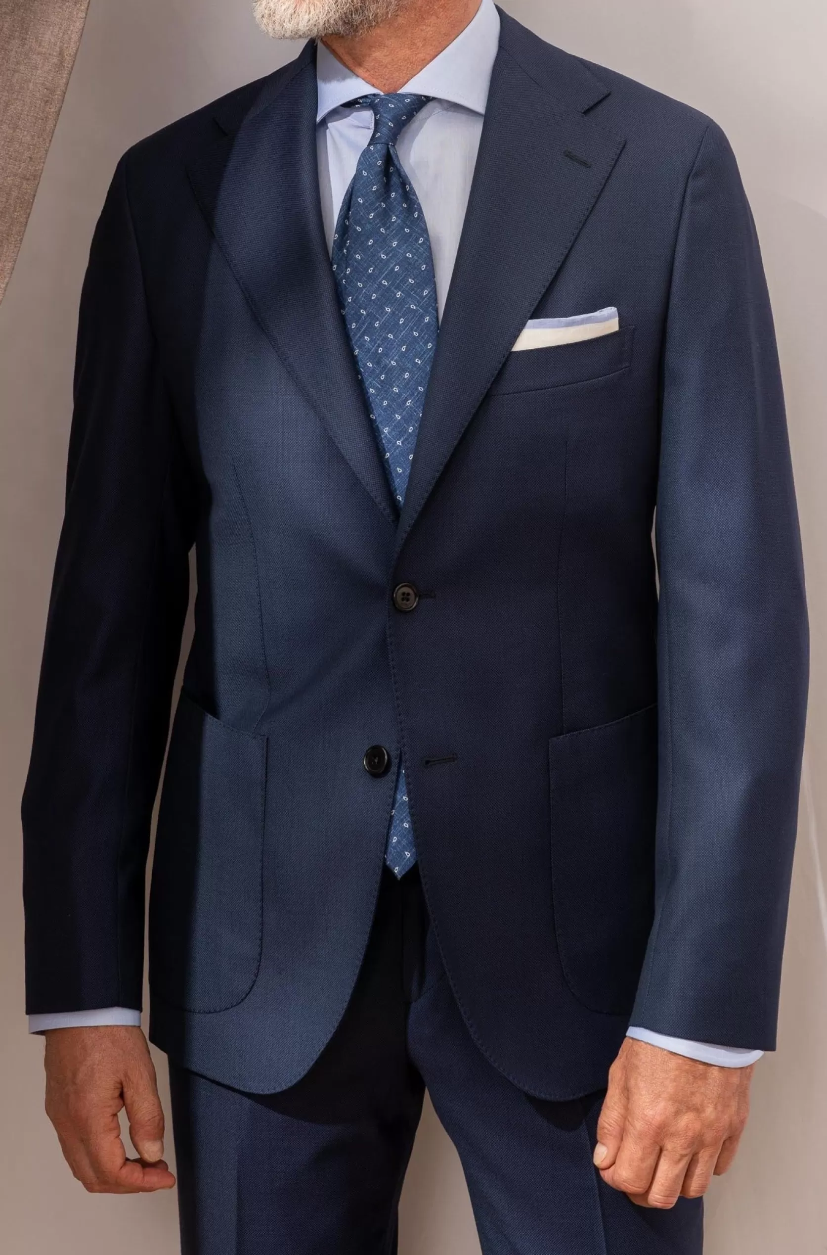 Costume Bleu Oeil-de-perdrix - Made In Italy>Pini Parma Clearance