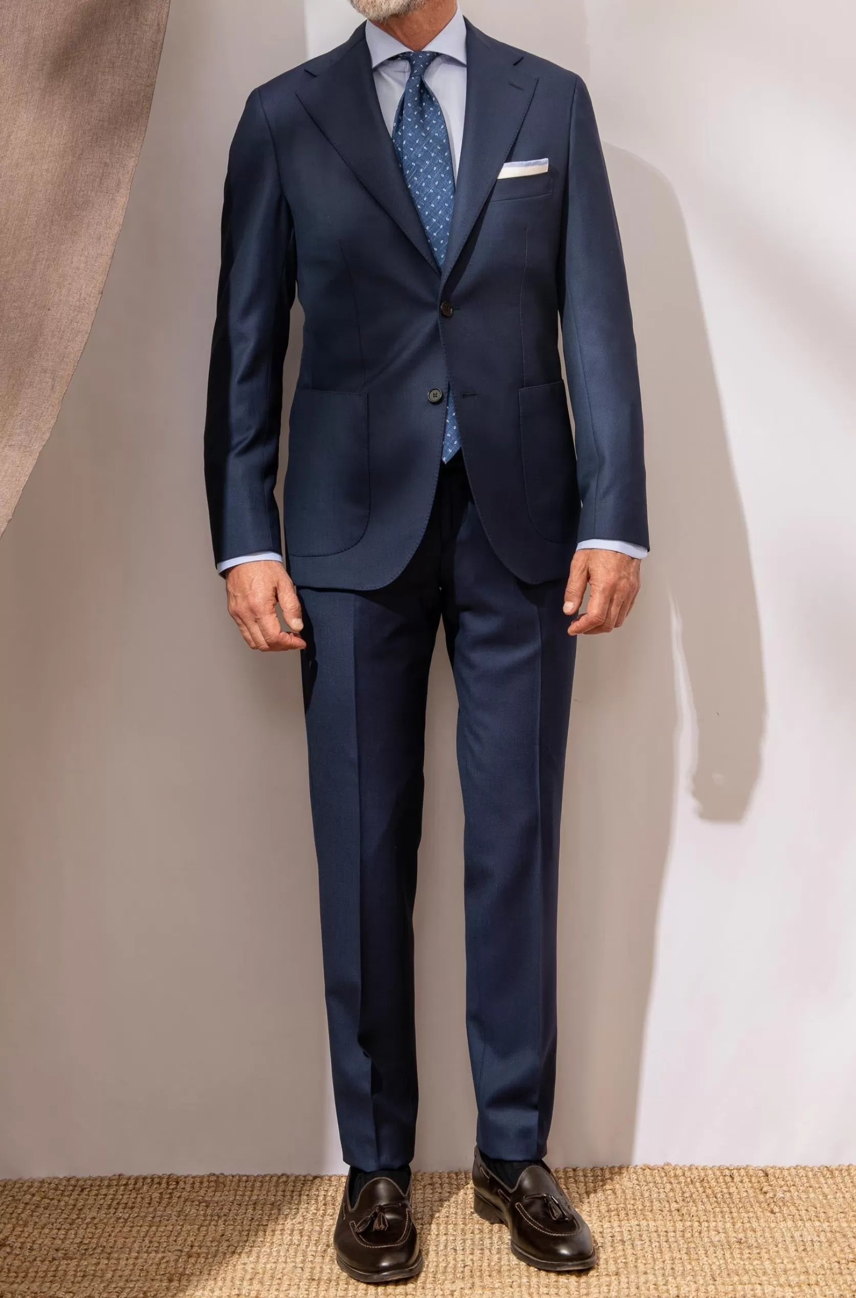 Costume Bleu Oeil-de-perdrix - Made In Italy>Pini Parma Clearance