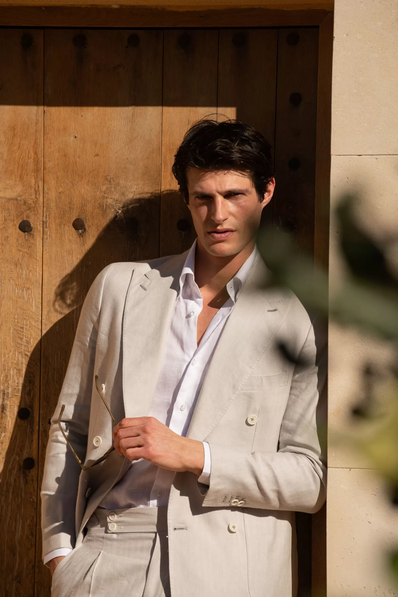 Costume Croisé à Chevrons Naturels - Made In Italy>Pini Parma Flash Sale