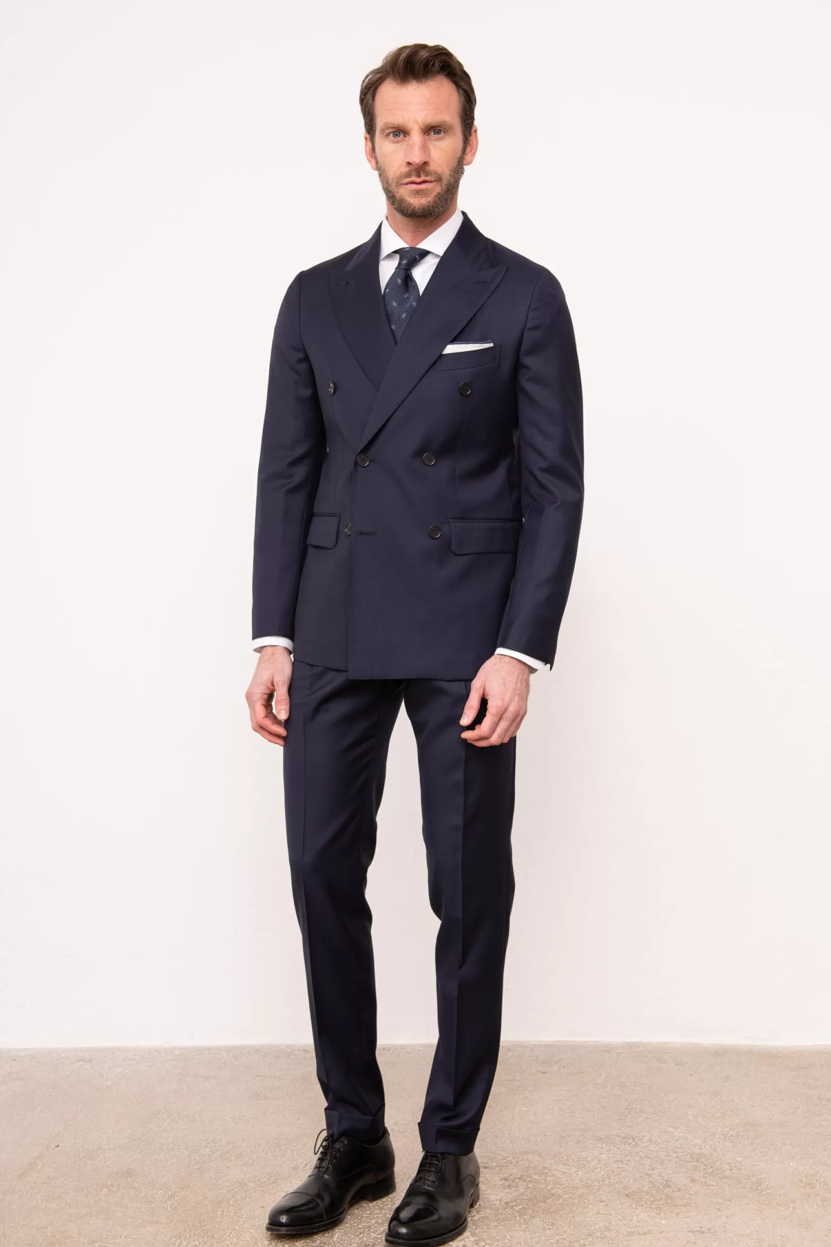 Costume Croisé Bleu - Made In Italy>Pini Parma Hot