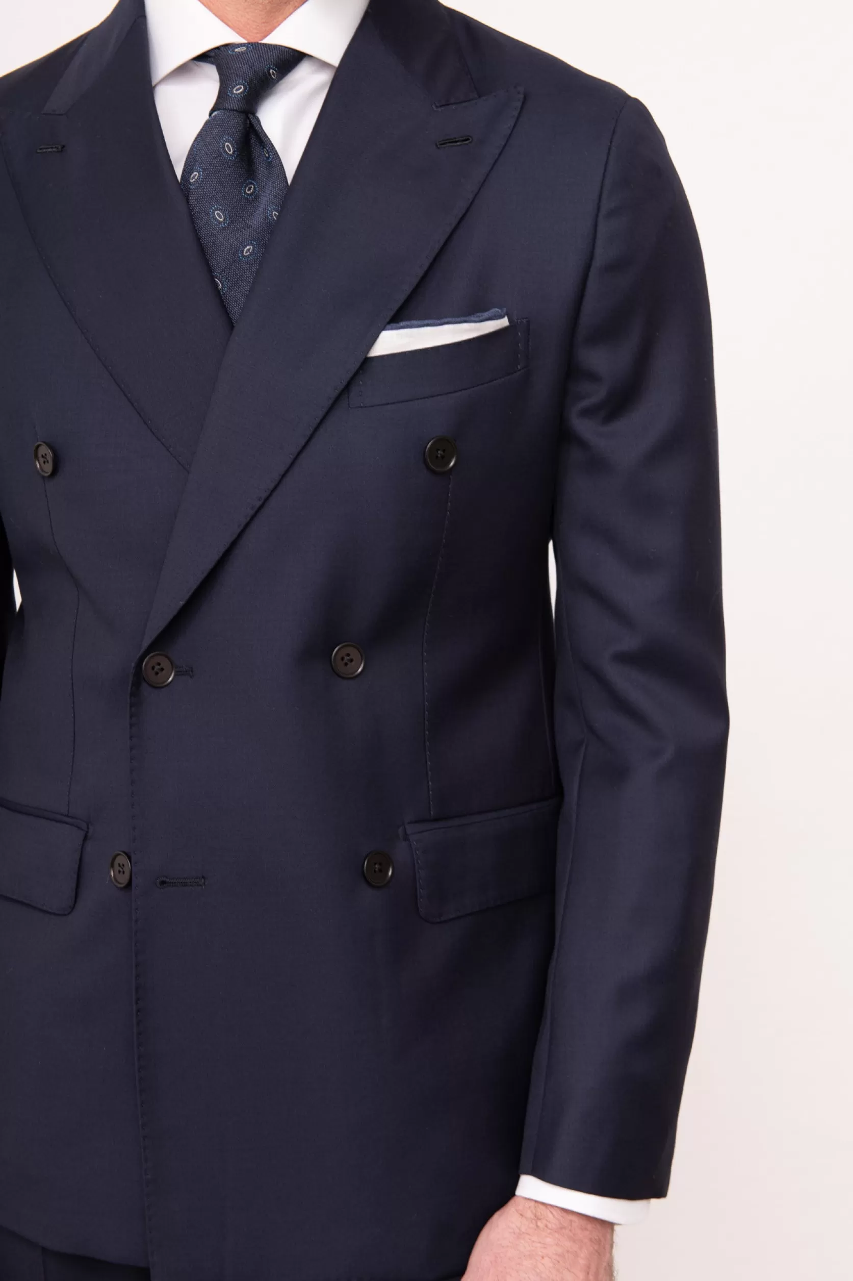 Costume Croisé Bleu - Made In Italy>Pini Parma Hot