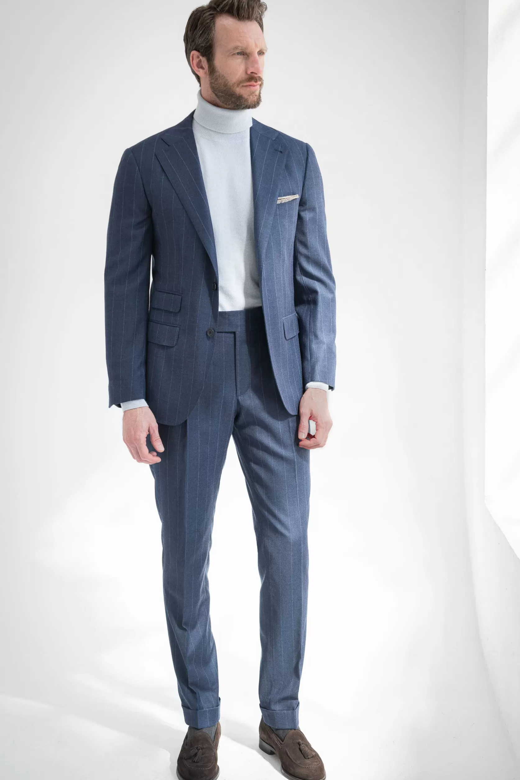 Costume Rayé En Laine Super 140'S - Made In Italy>Pini Parma Sale