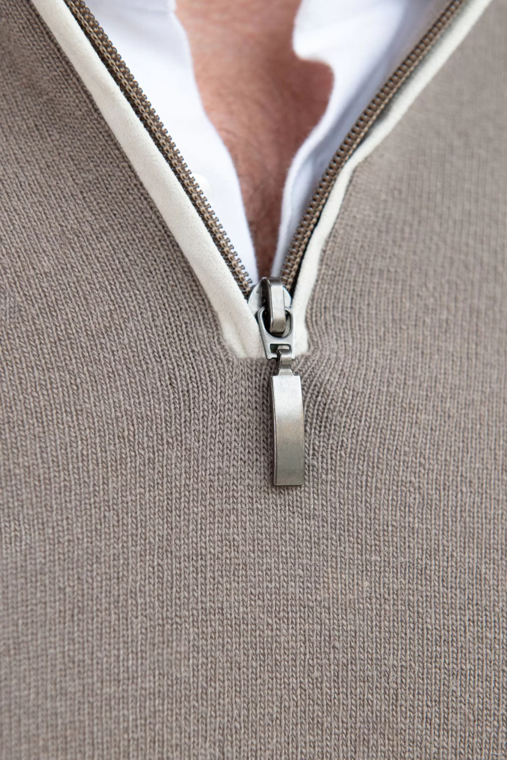 Demi-zip En Laine Et Cachemire - Made In Italy>Pini Parma Discount