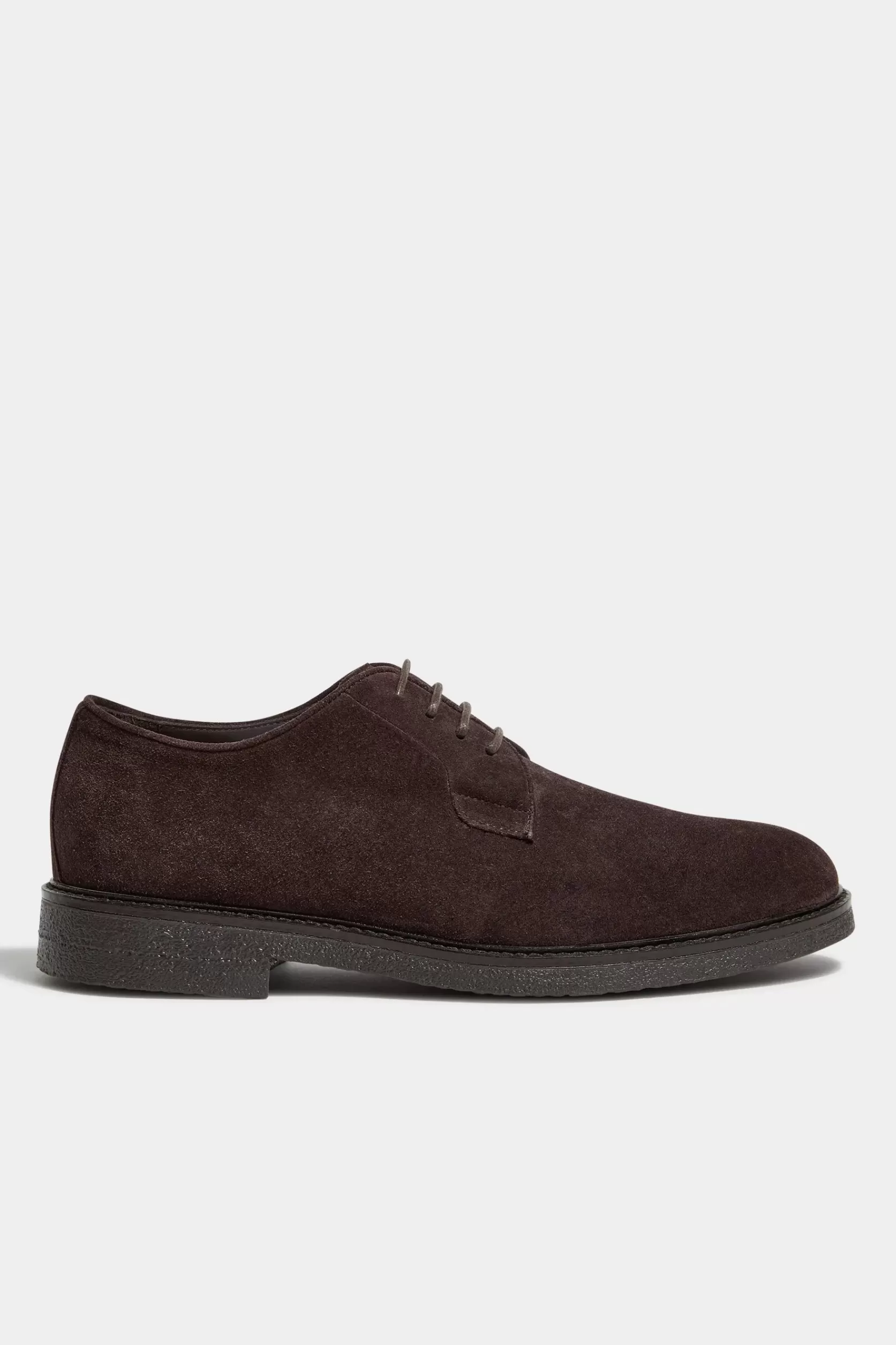 Derby En Daim Marron - Made In Italy>Pini Parma Outlet
