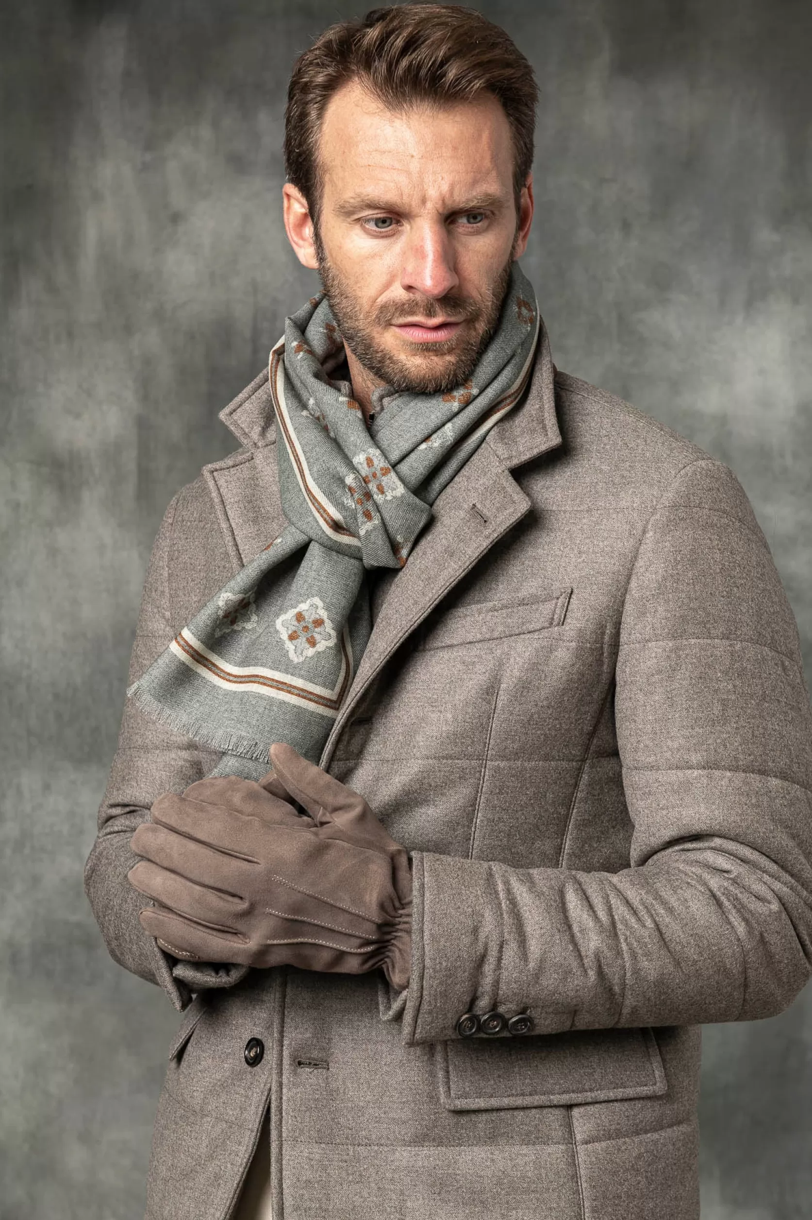 Gants En Daim Doublés De Cachemire - Made In Italy>Pini Parma Online