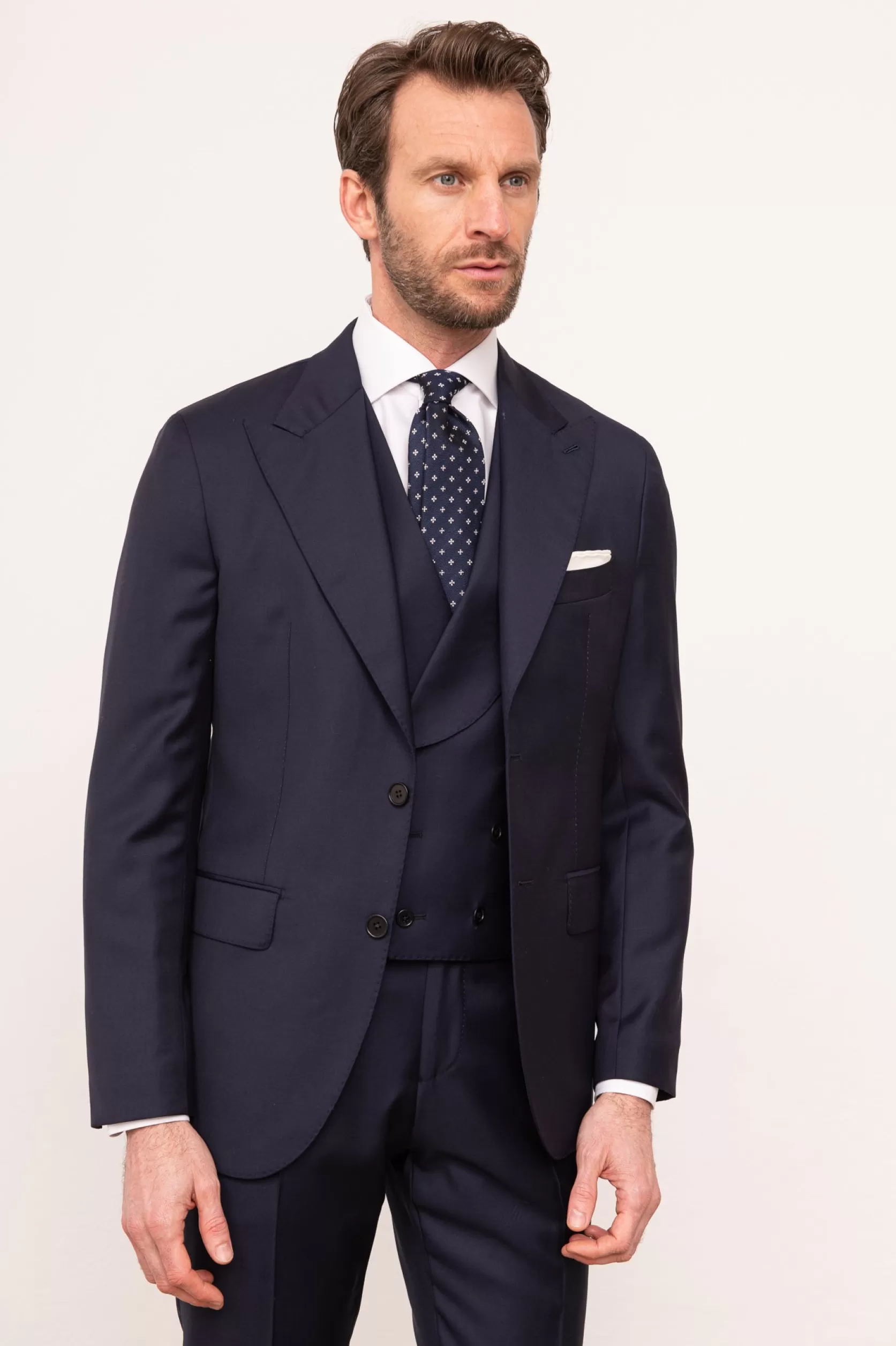 Gilet Croisé Bleu - Made In Italy>Pini Parma Cheap
