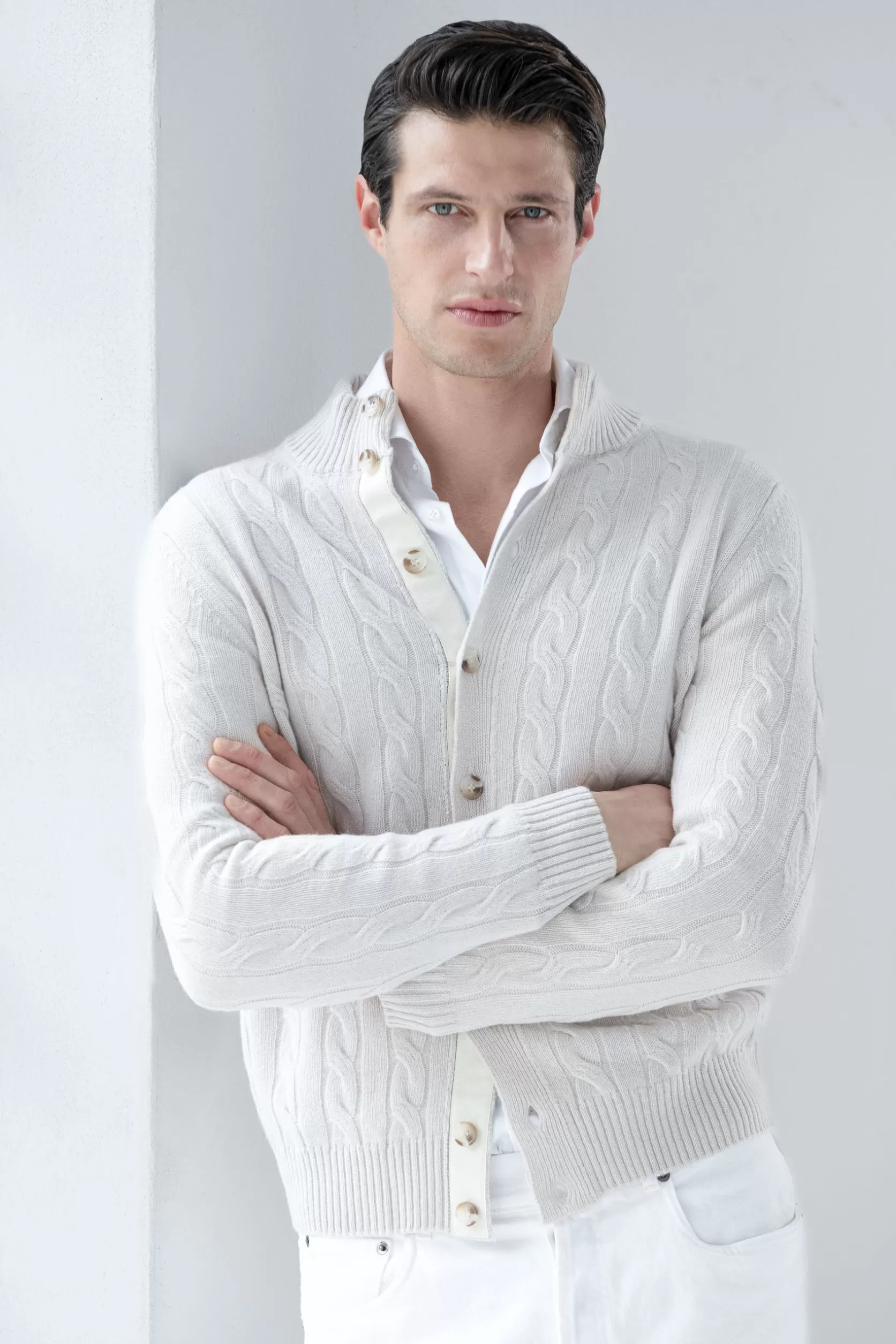 Gilet En Maille Torsadée – Made In Italy>Pini Parma Store