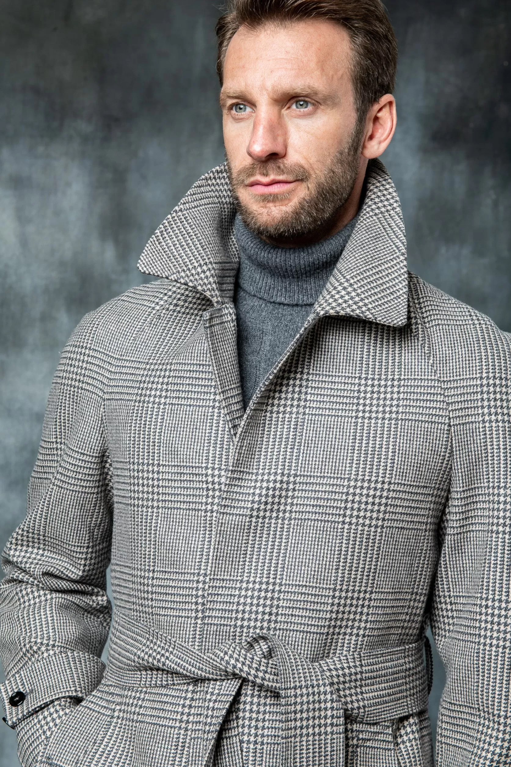 Manteau Raglan Prince De Galles Marron – Made In Italy>Pini Parma Cheap