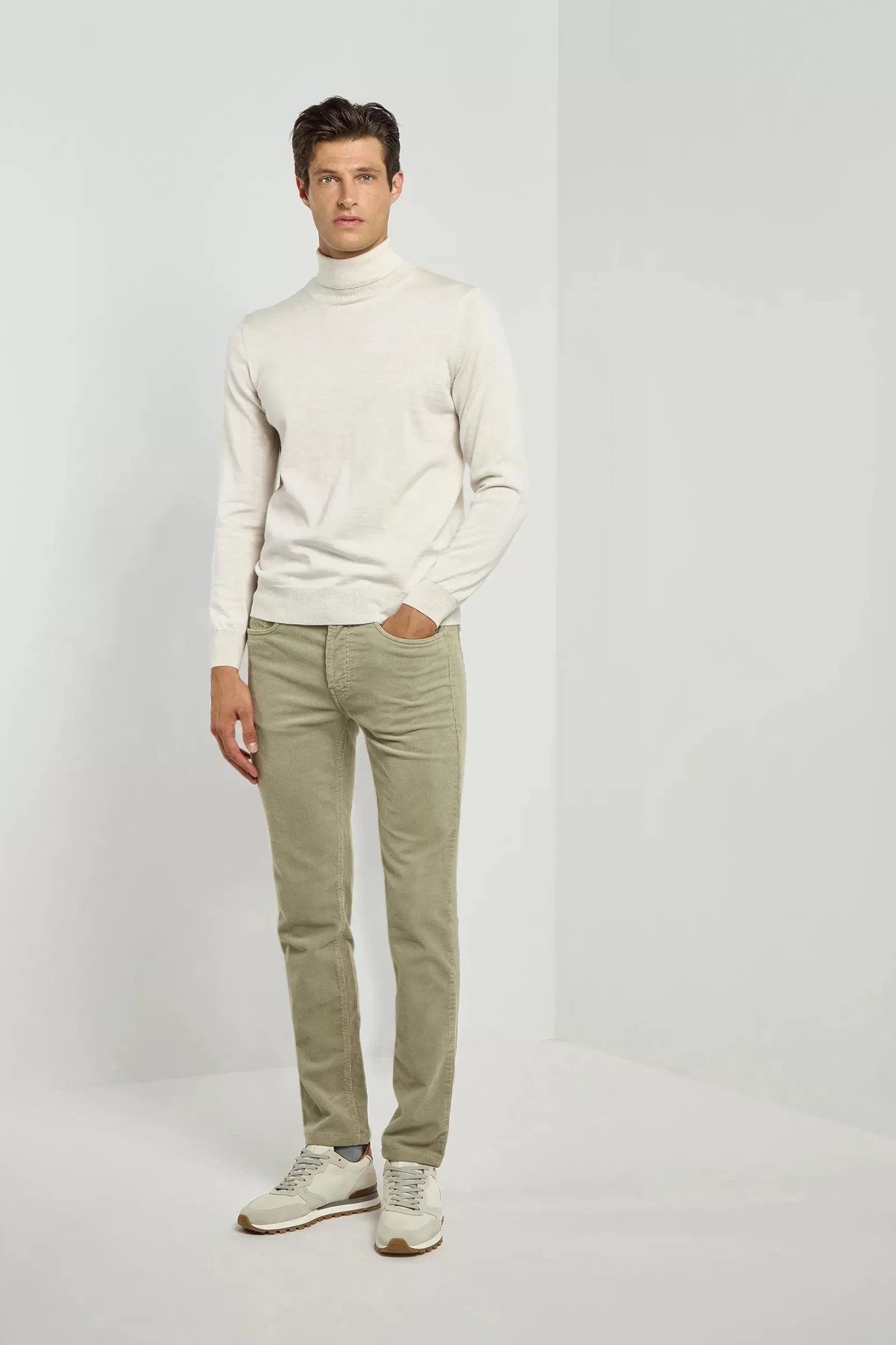 Pantalon 5 Poches En Velours Côtelé - Made In Italy>Pini Parma Outlet
