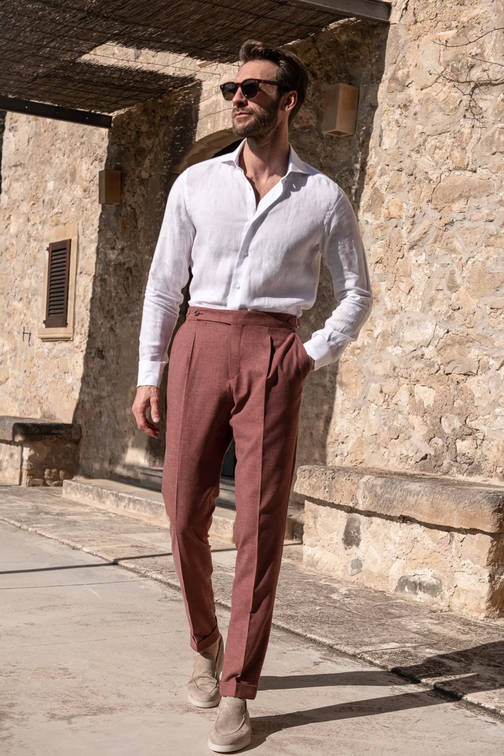 Pantalon Biella Corail - Made In Italy>Pini Parma Outlet