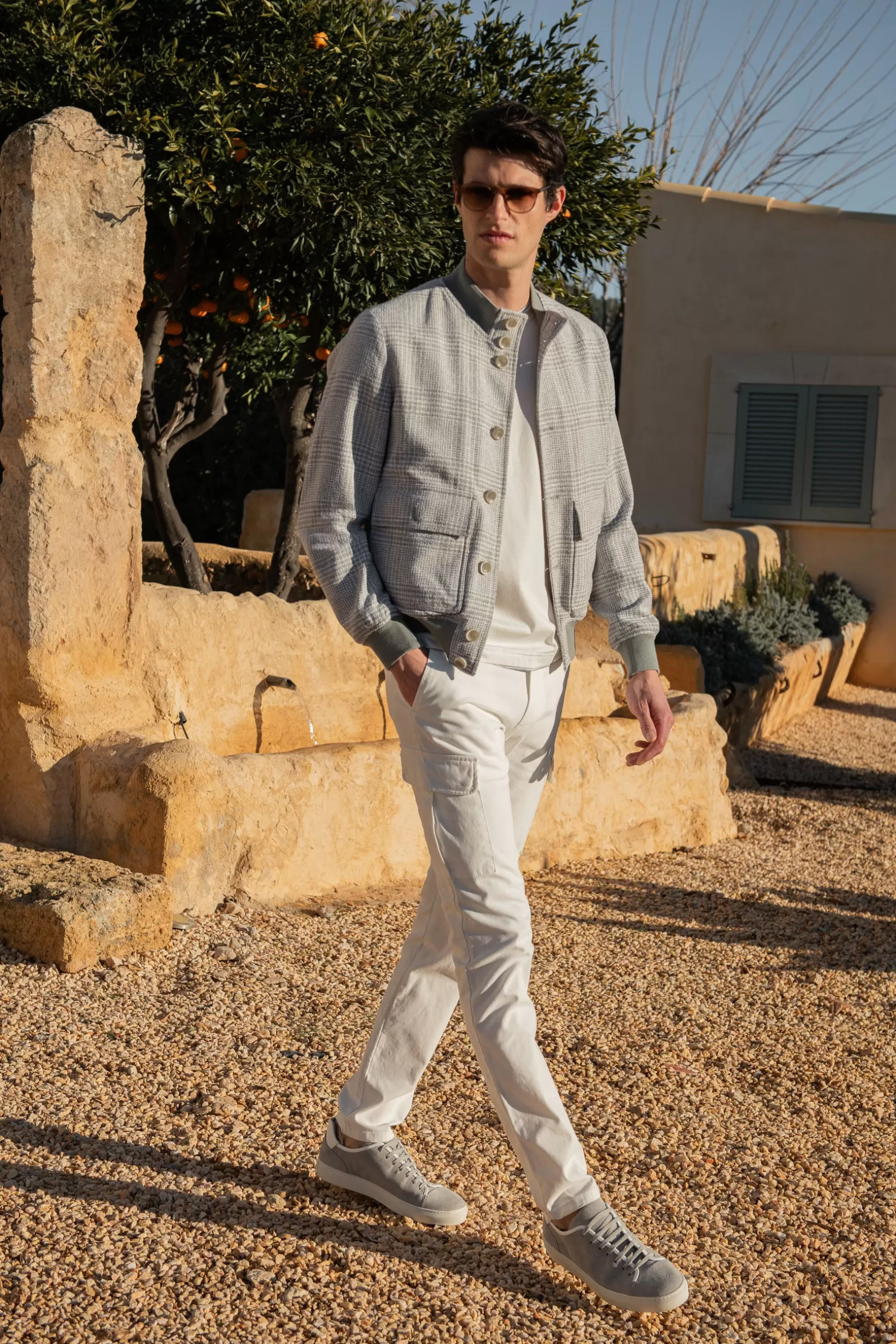Pantalon Cargo En Coton Stretch - Made In Italy>Pini Parma Shop