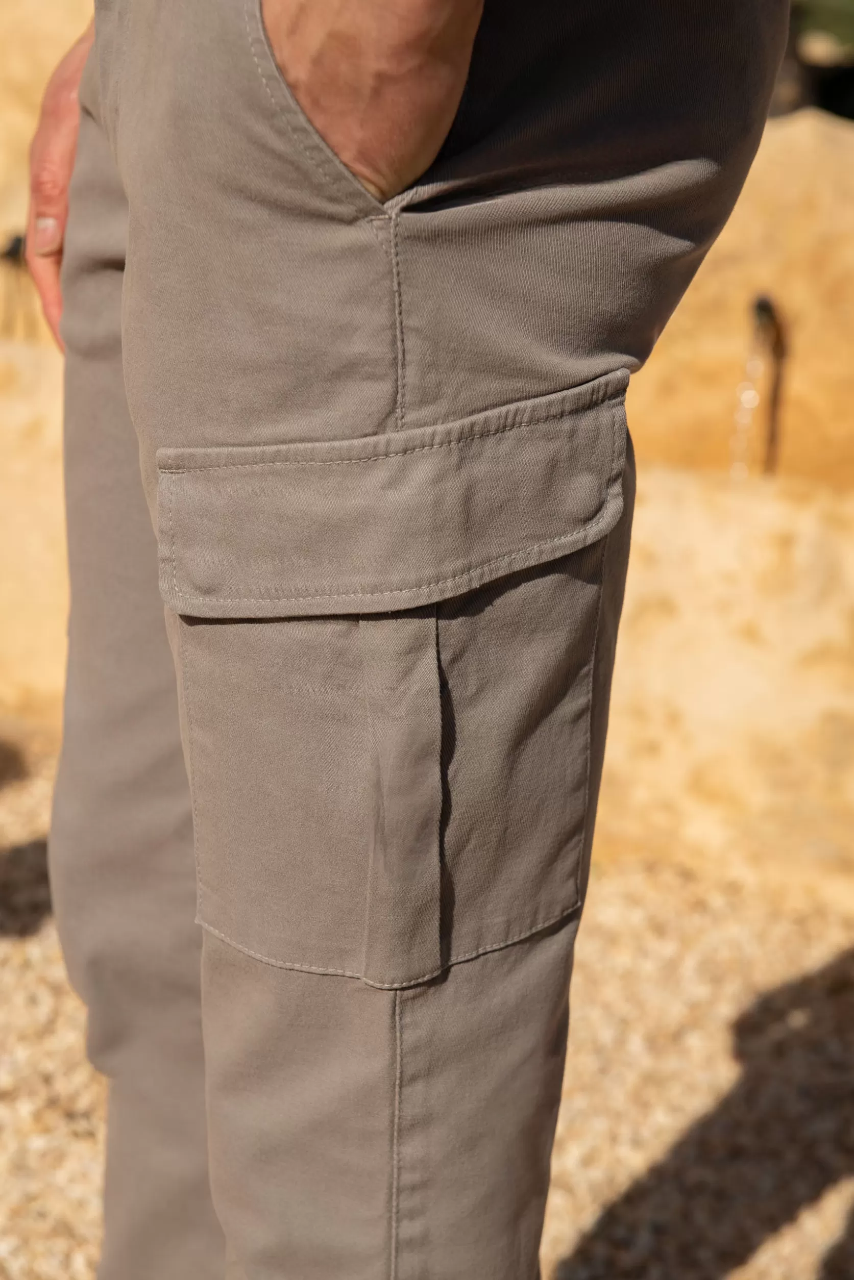 Pantalon Cargo En Coton Stretch - Made In Italy>Pini Parma Cheap