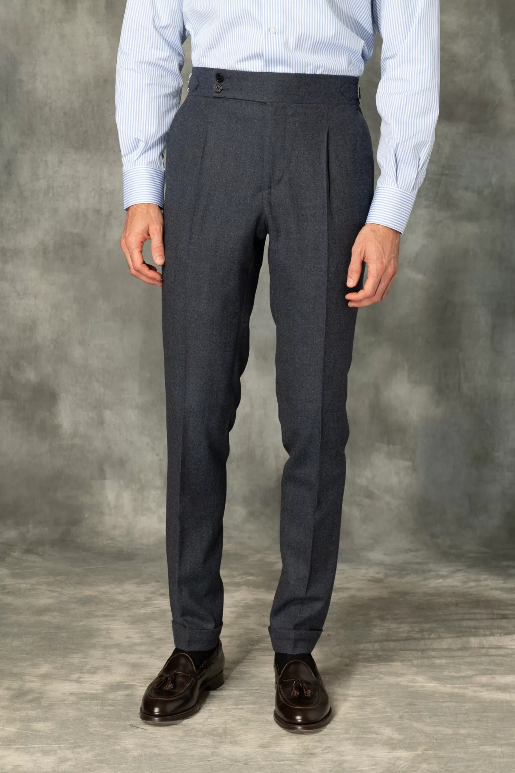 Pantalon En Flanelle Avio « Collection Capsule Soragna » – Made In Italy>Pini Parma Clearance