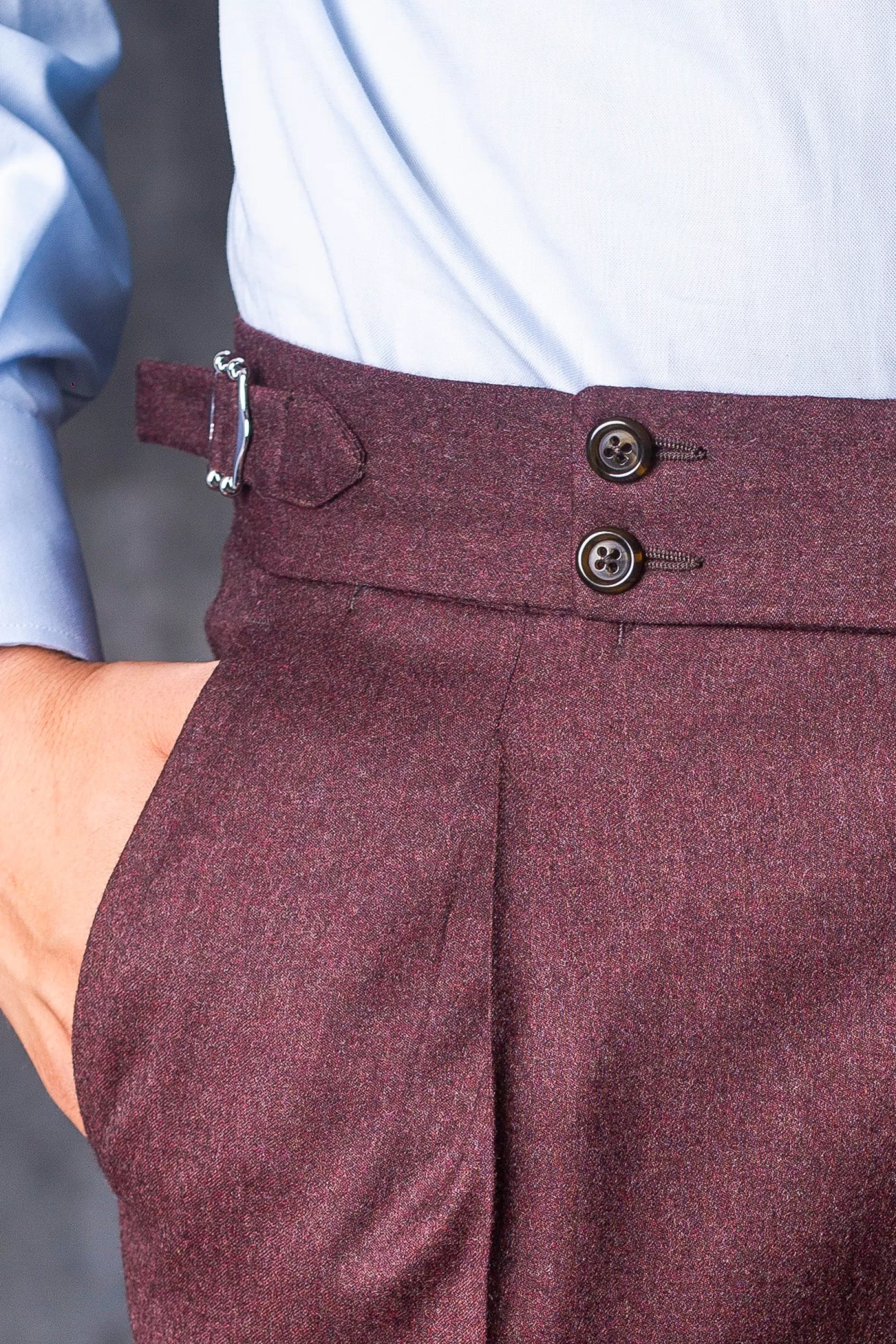 Pantalon En Flanelle Bordeaux « Collection Capsule Soragna » – Made In Italy>Pini Parma Sale