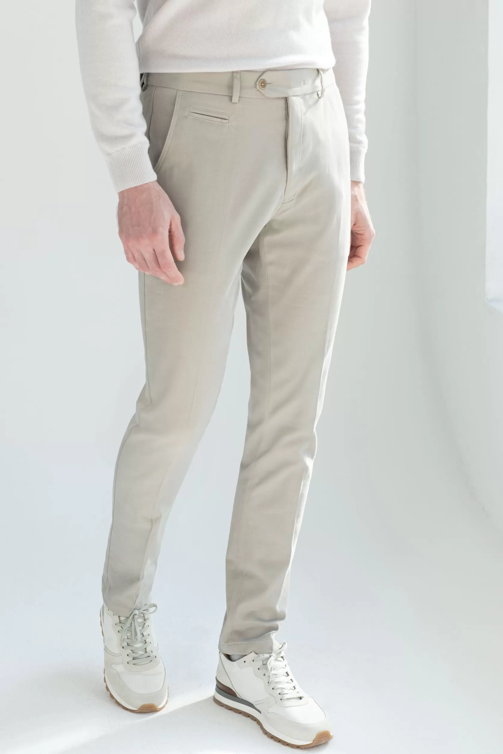 Pantalon Garda En Coton Et Cachemire - Made In Italy>Pini Parma Online