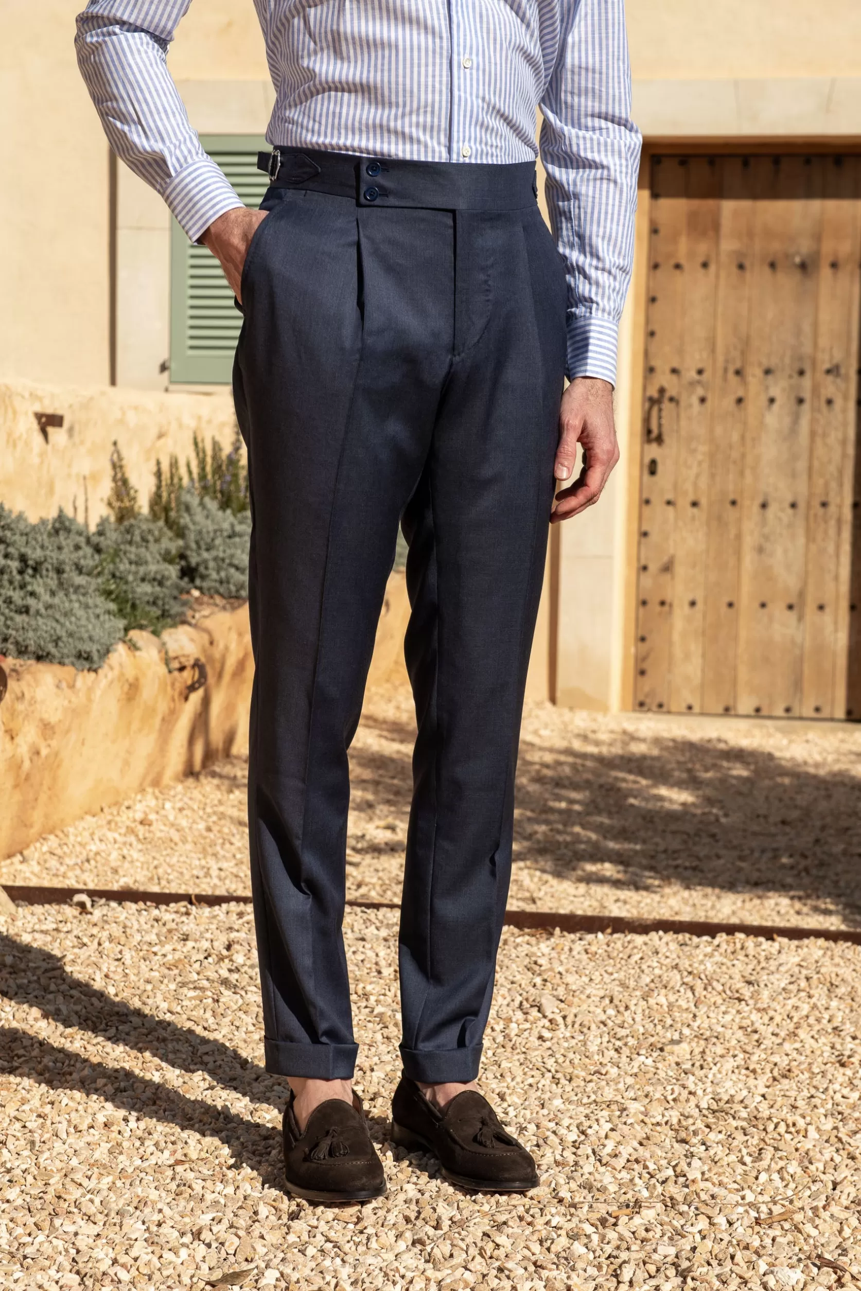 Pantalon Soragna Bleu Avio - Made In Italy>Pini Parma Shop