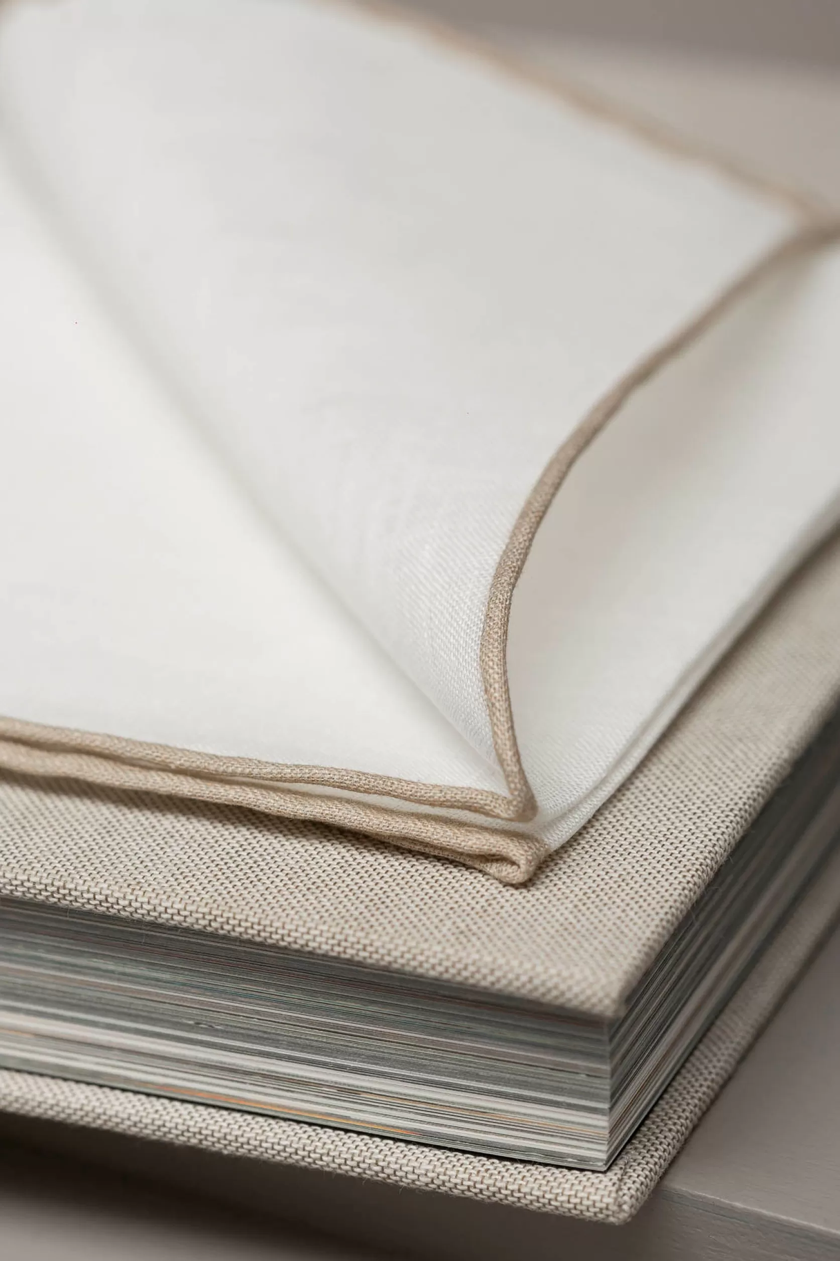 Pochette En Lin Blanc/ - Made In Italy>Pini Parma Fashion
