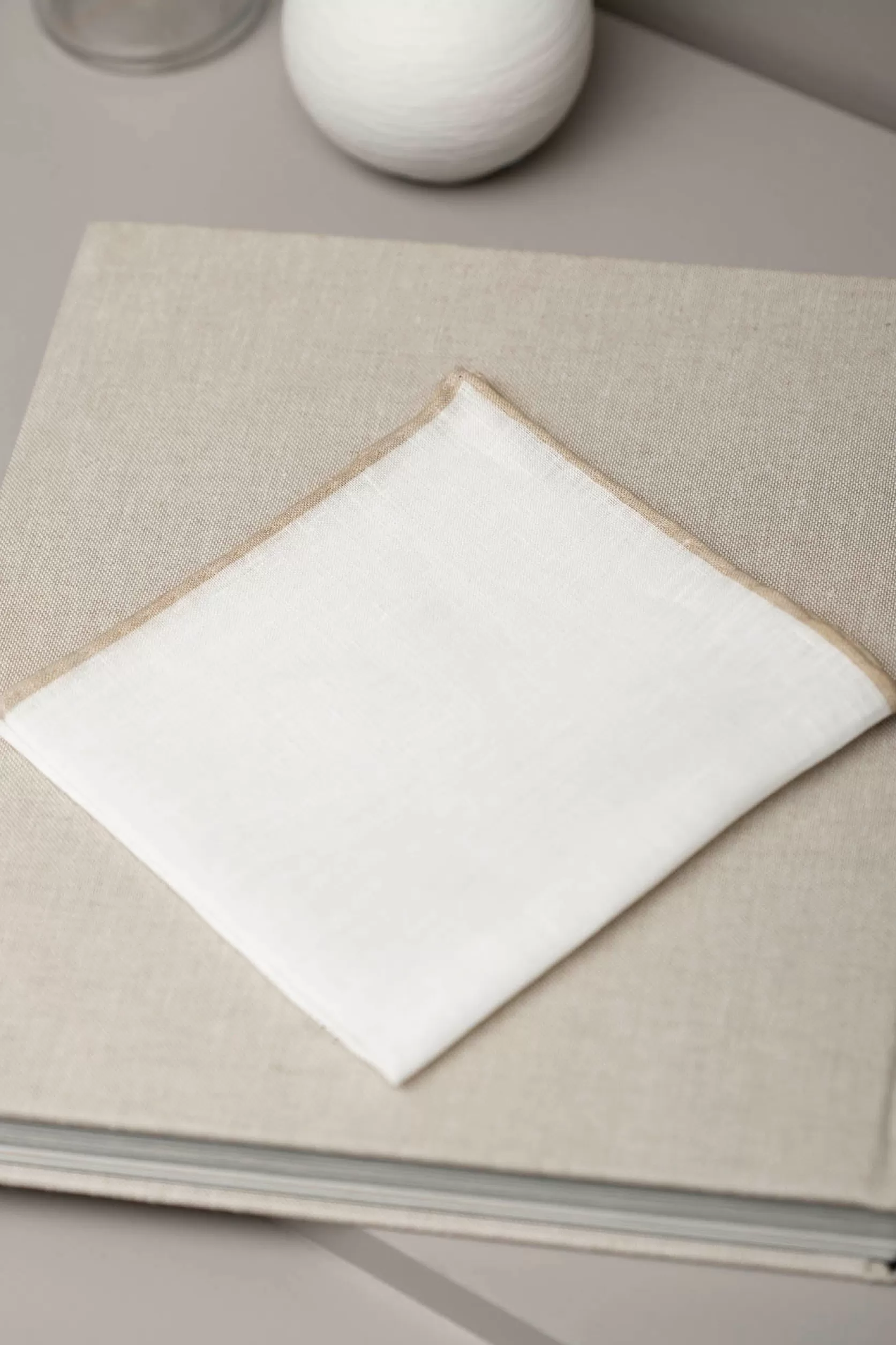 Pochette En Lin Blanc/ - Made In Italy>Pini Parma Fashion