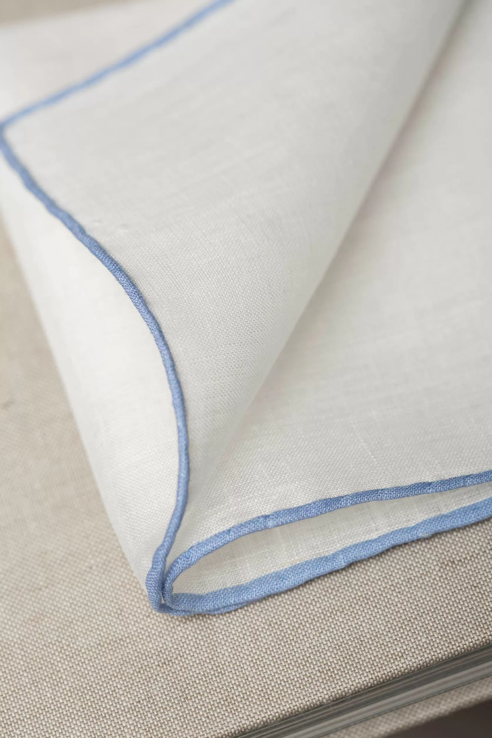 Pochette En Lin Blanc/ - Made In Italy>Pini Parma Store