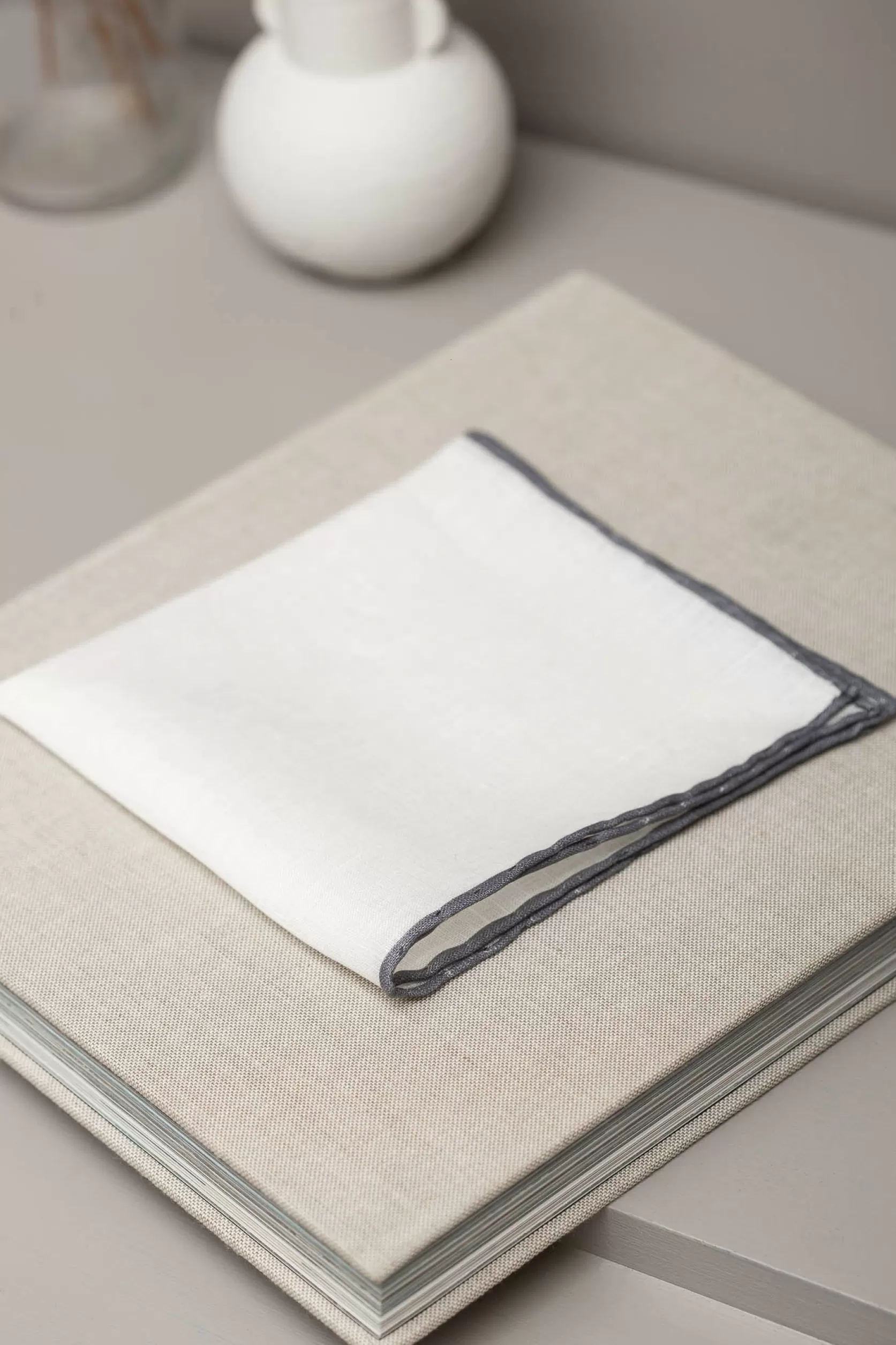 Pochette En Lin Blanc/ - Made In Italy>Pini Parma Sale