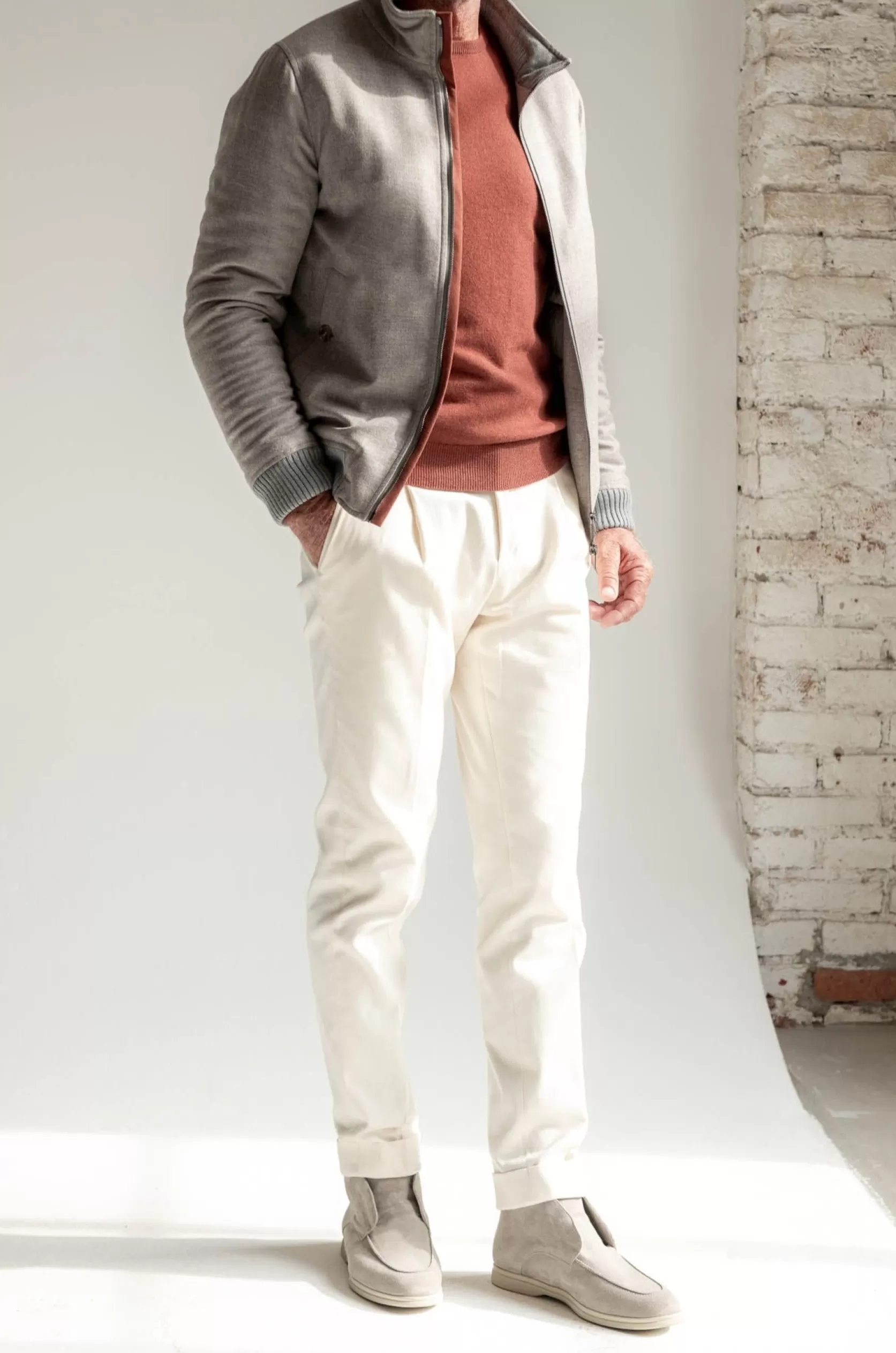 Pull Col Rond En Cachemire Rouille – Made In Italy>Pini Parma Cheap