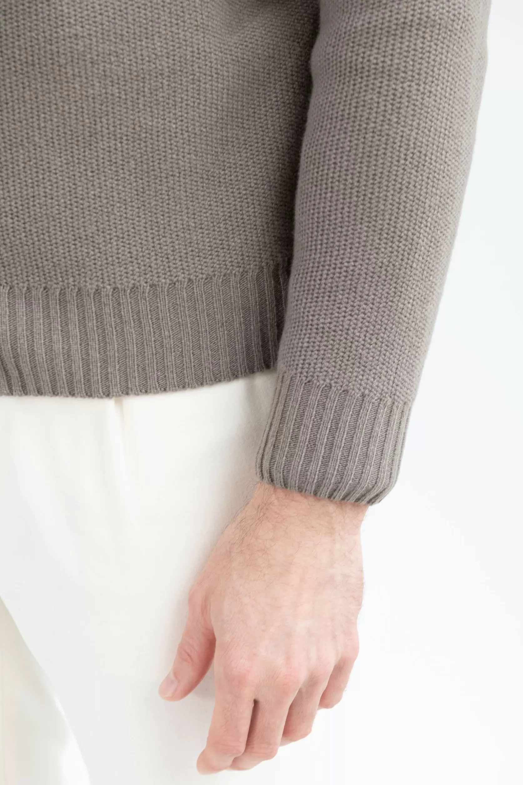 Pull Zippé En Mélange De Cachemire Nid D'abeille - Made In Italy>Pini Parma Sale