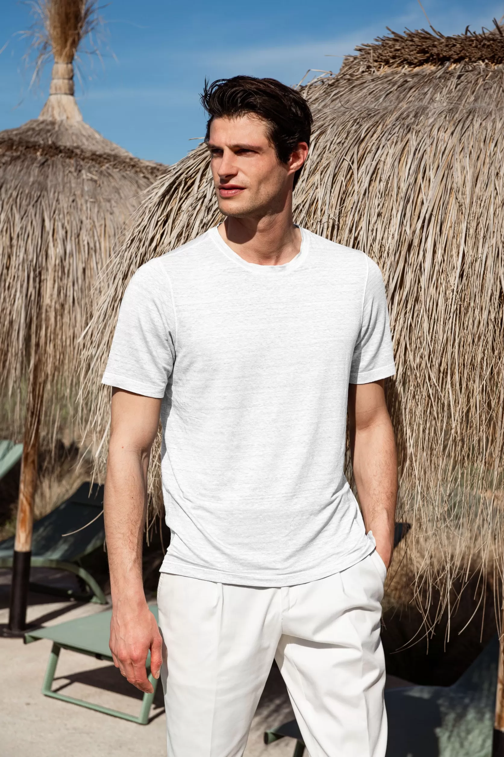 T-shirt En Lin - Made In Italy>Pini Parma Discount