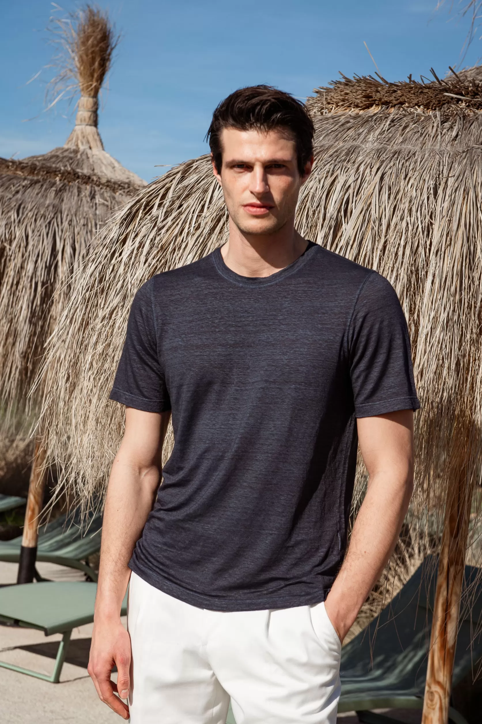 T-shirt En Lin - Made In Italy>Pini Parma New