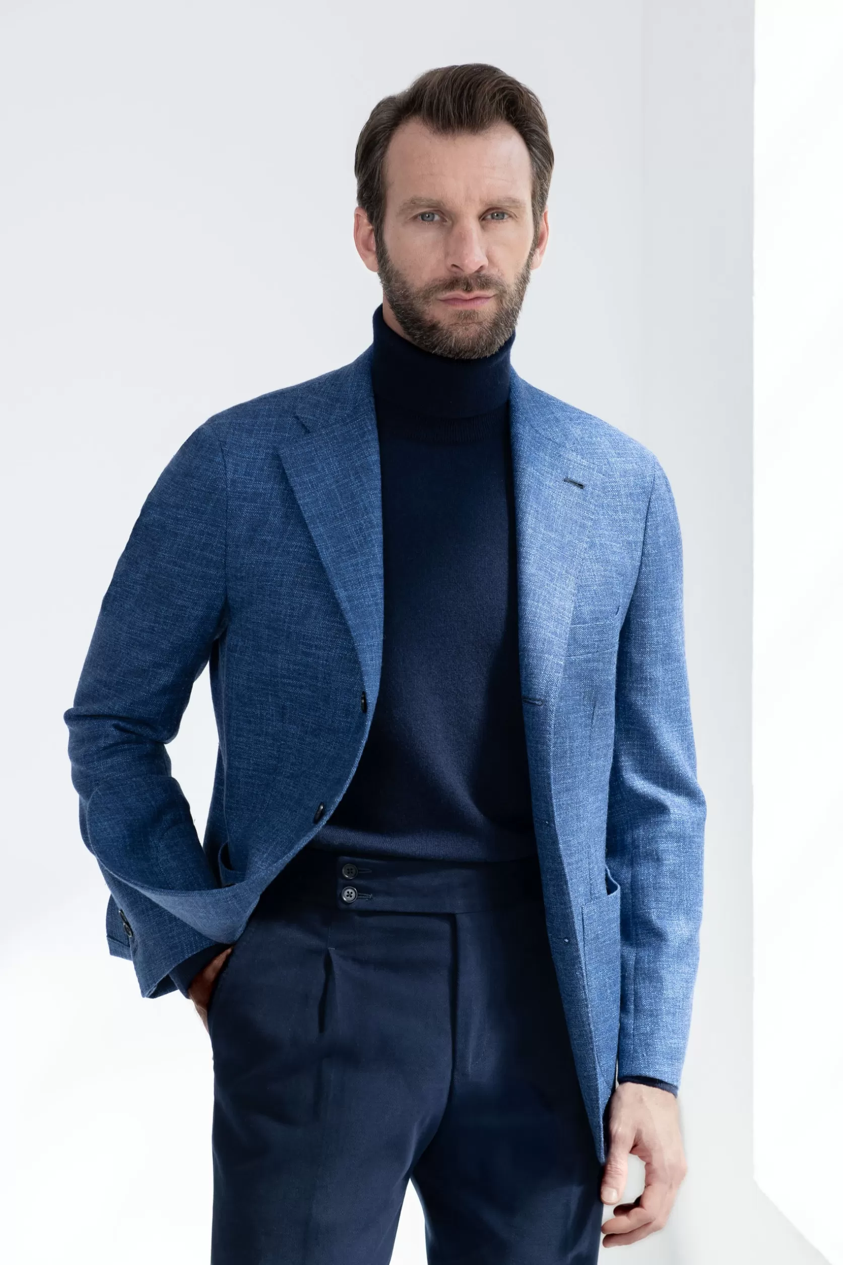 Veste Bleu Océan "Collection Capsule Napolitaine" - Made In Italy>Pini Parma Discount