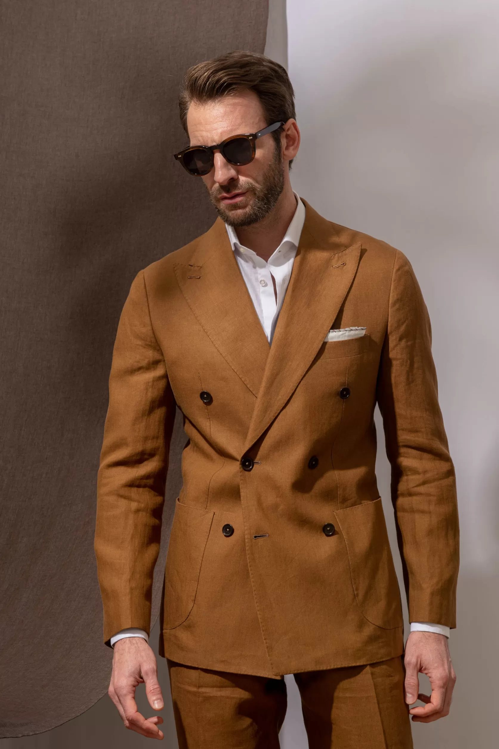 Veste Croisée Curry - Made In Italy>Pini Parma Shop