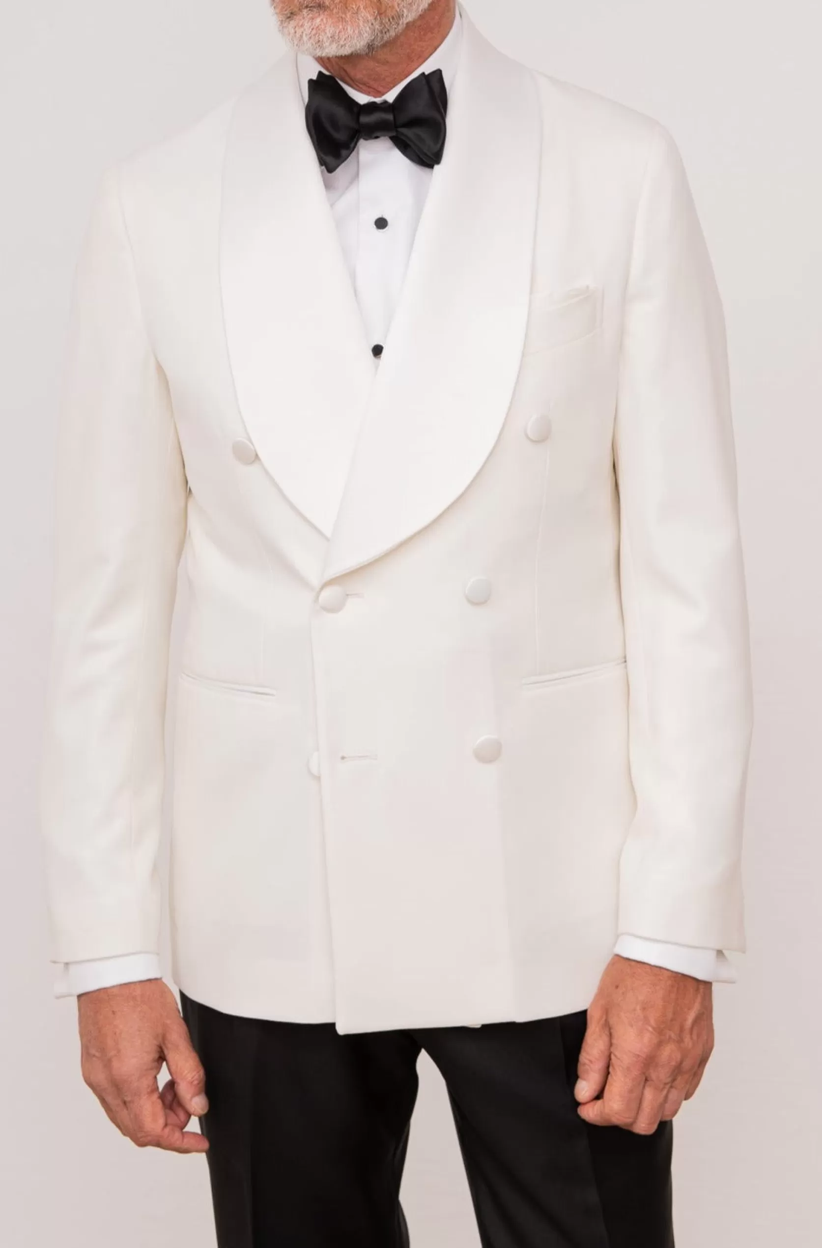 Veste De Smoking Croisée Blanche - Made In Italy>Pini Parma Outlet