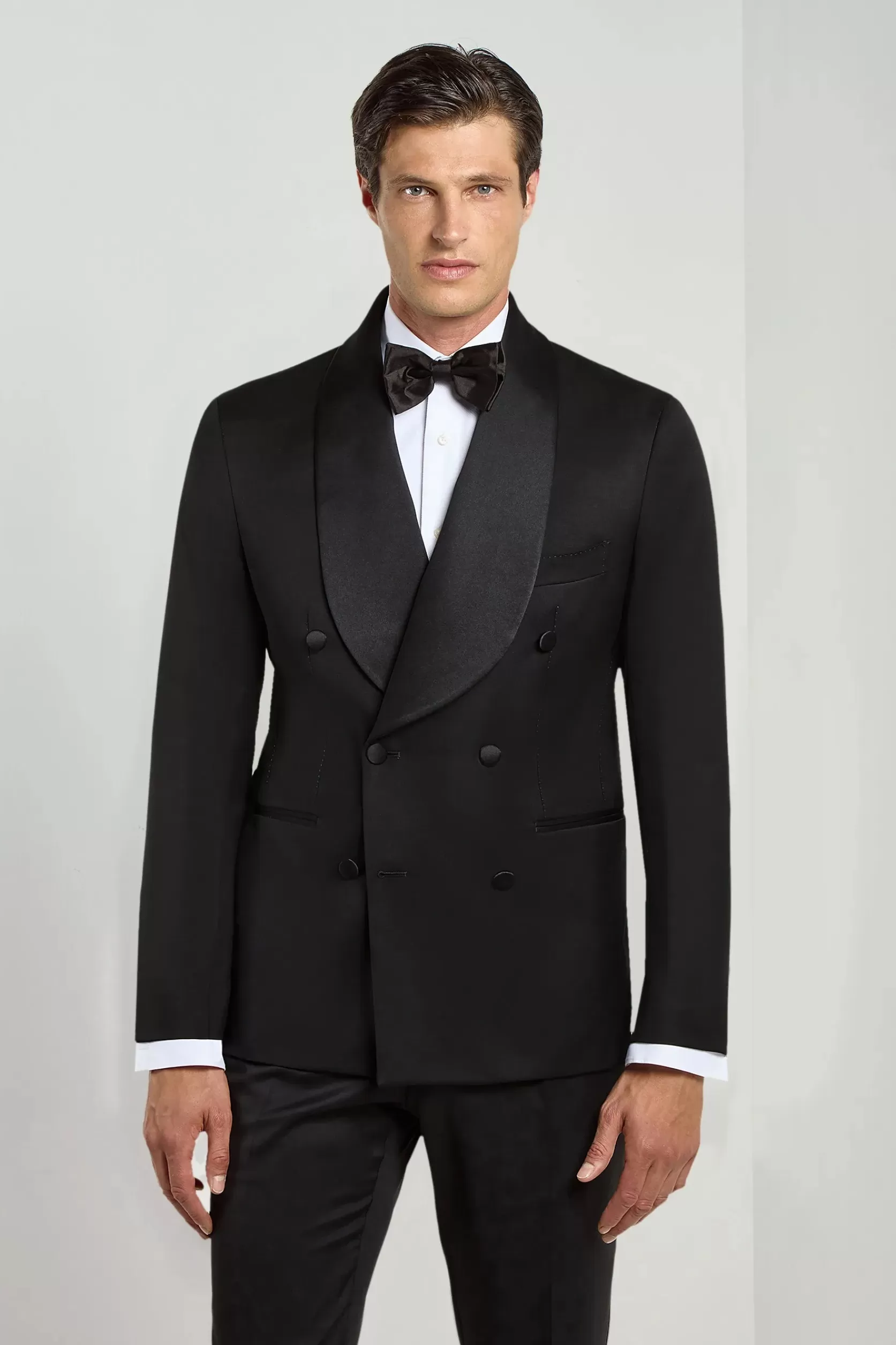 Veste De Smoking Croisée Noire - Made In Italy>Pini Parma Store