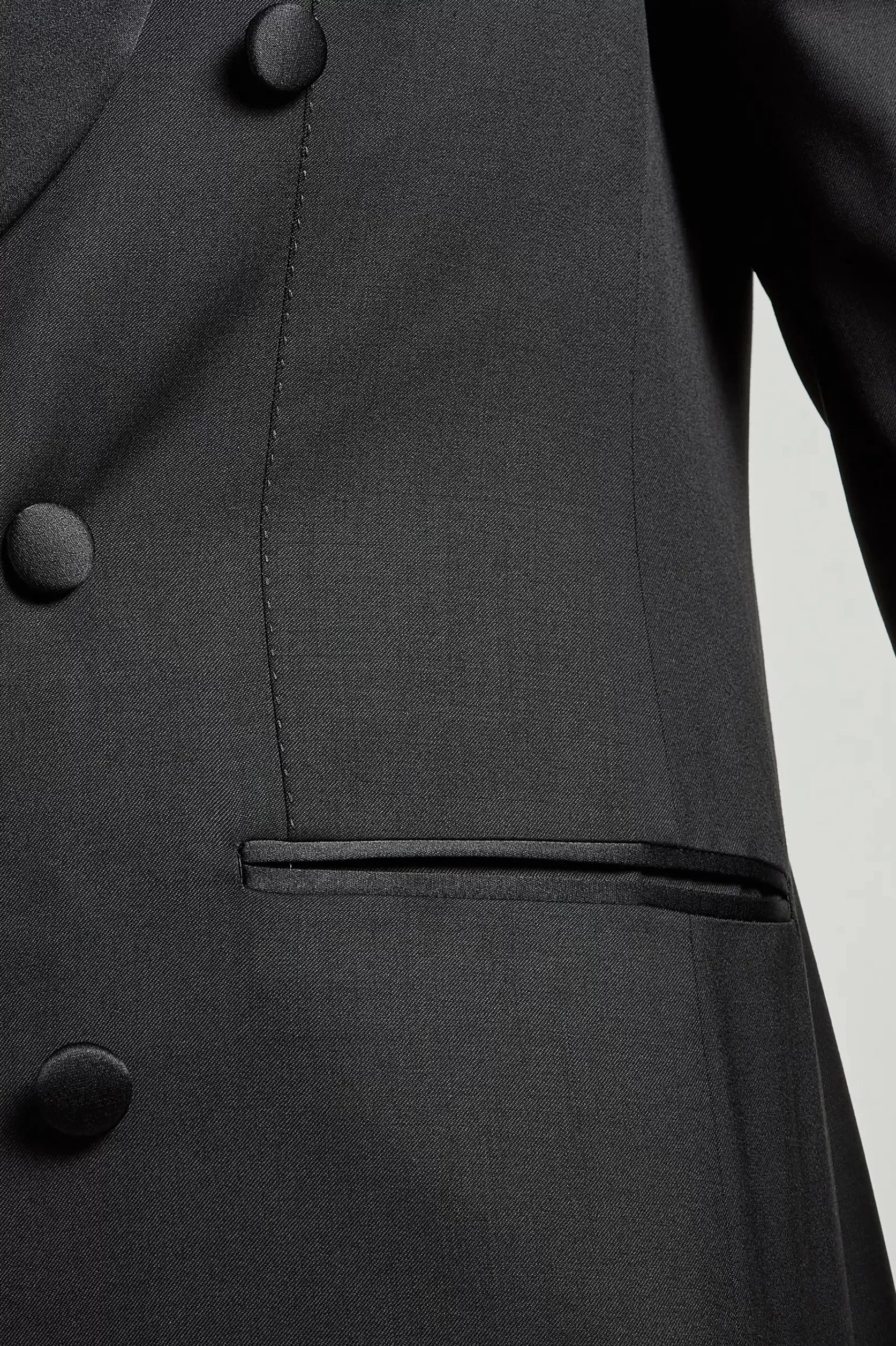 Veste De Smoking Croisée Noire - Made In Italy>Pini Parma Store